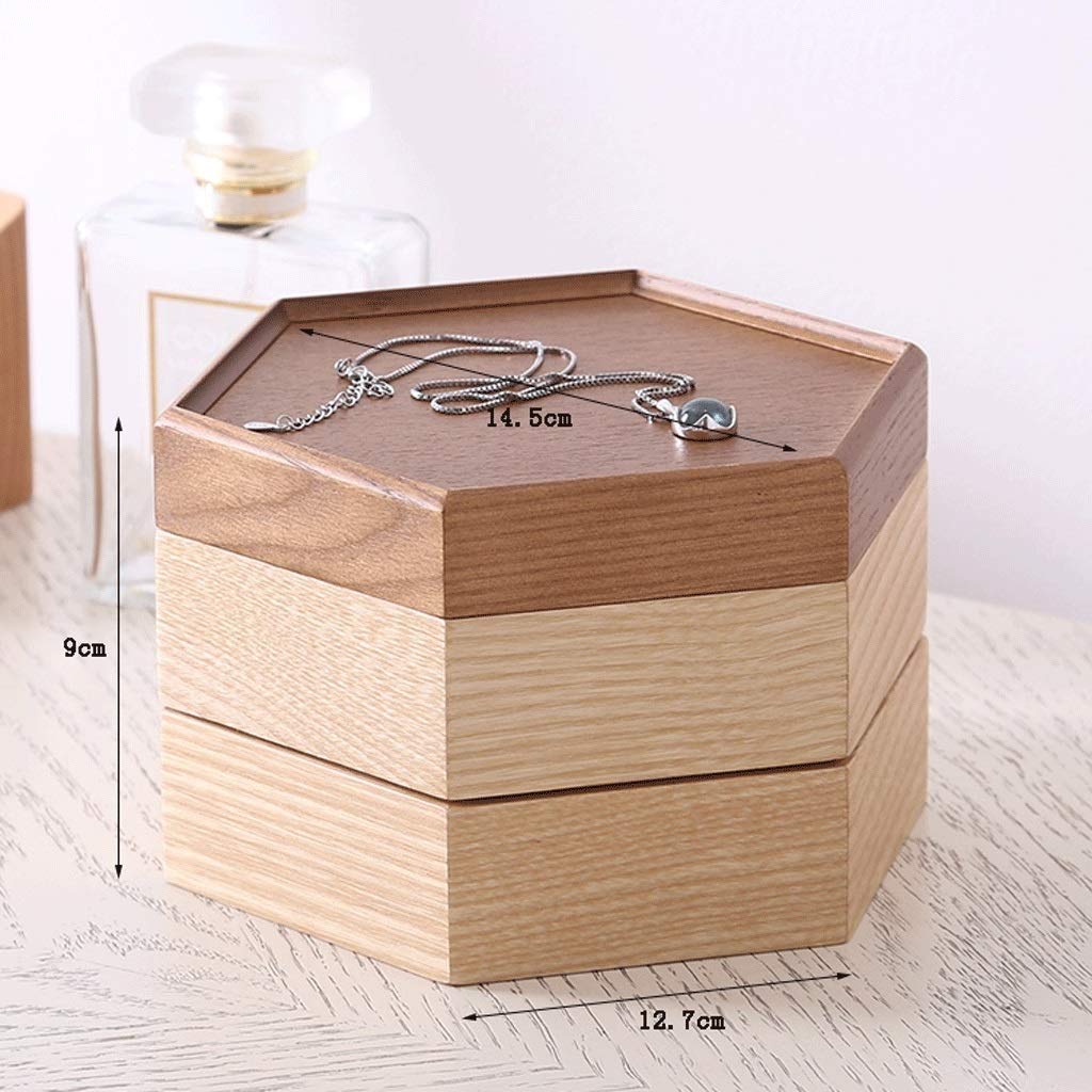 Large Leather Jewelry Organizer Box - Dustproof Jewelry Storage Case with High Capacity | Perfect for Necklace, Ring & Earring Organization at Home or Travel