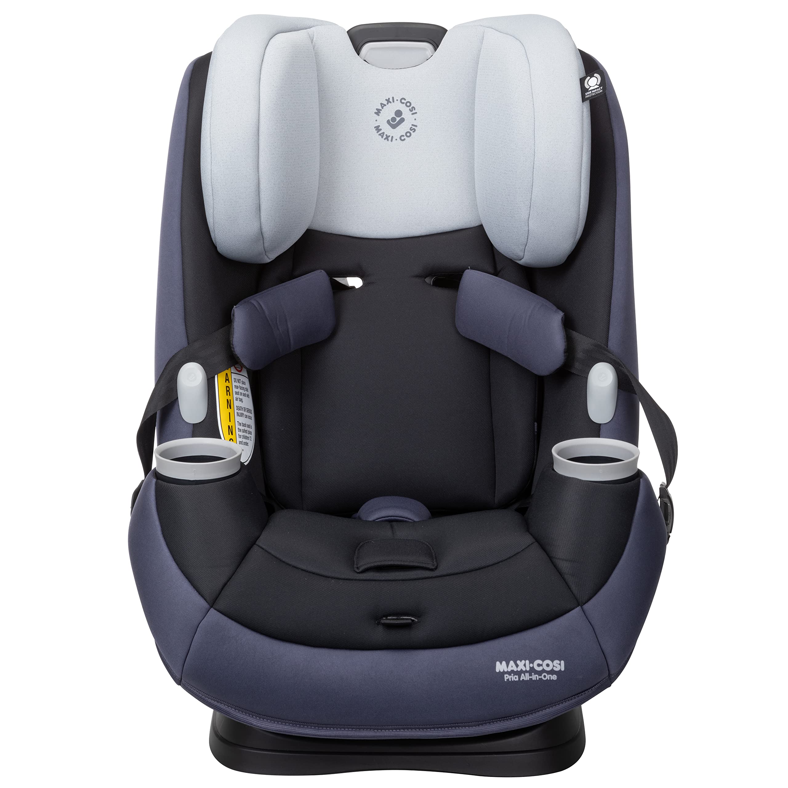 Maxi-Cosi Pria All-in-One Convertible Car Seat for Infants & Toddlers (4-100 lbs) - Rear Facing & Forward Facing with Booster Mode - Midnight Slate - Safe & Comfortable for Road Trips, School Runs & Family Travel