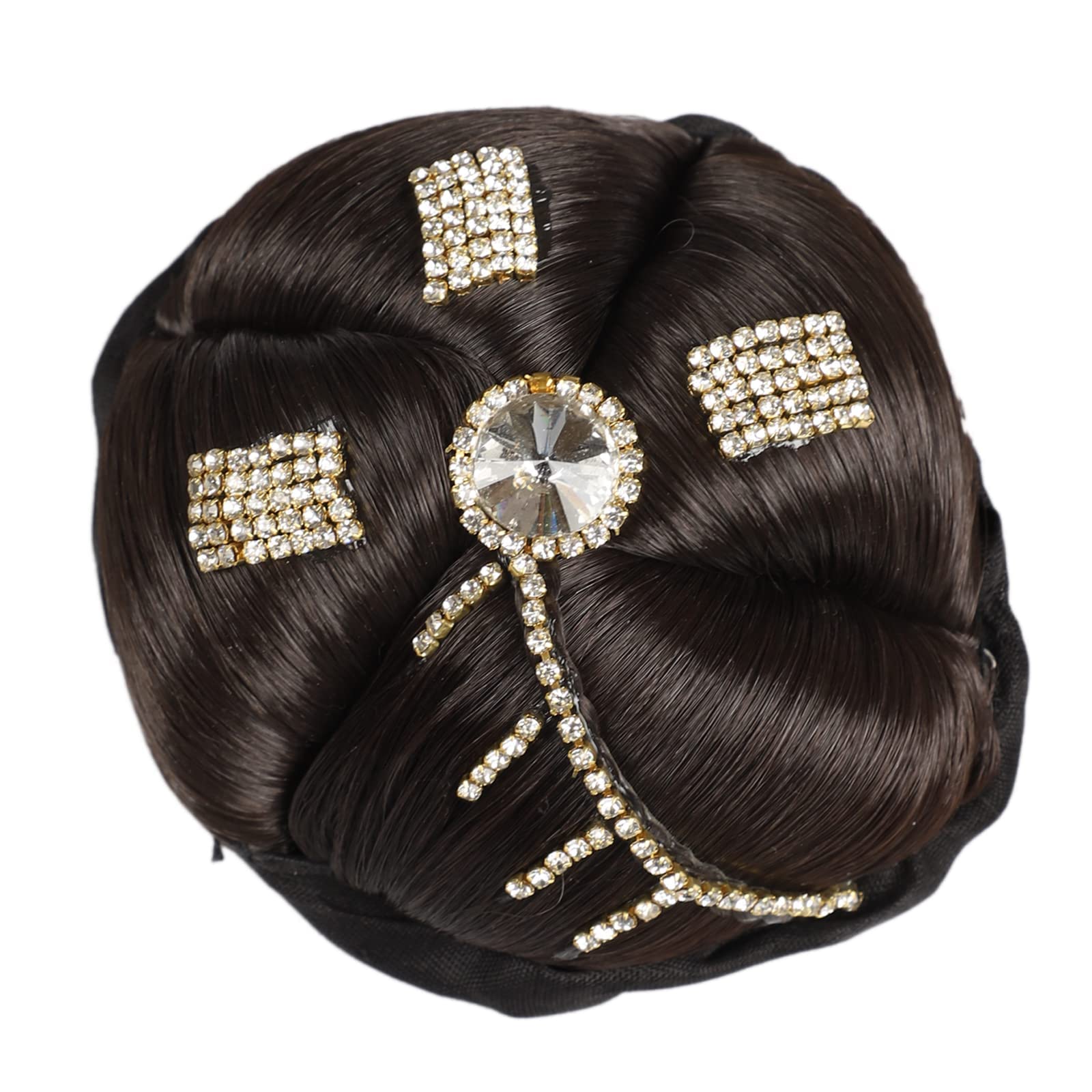 Neaama Hair And Beyond Stone Juda Hair Bun for Women & Girls - Brown Hair Styling Accessory (Pack of 1) - Perfect for Weddings, Parties & Everyday Elegant Hairstyles