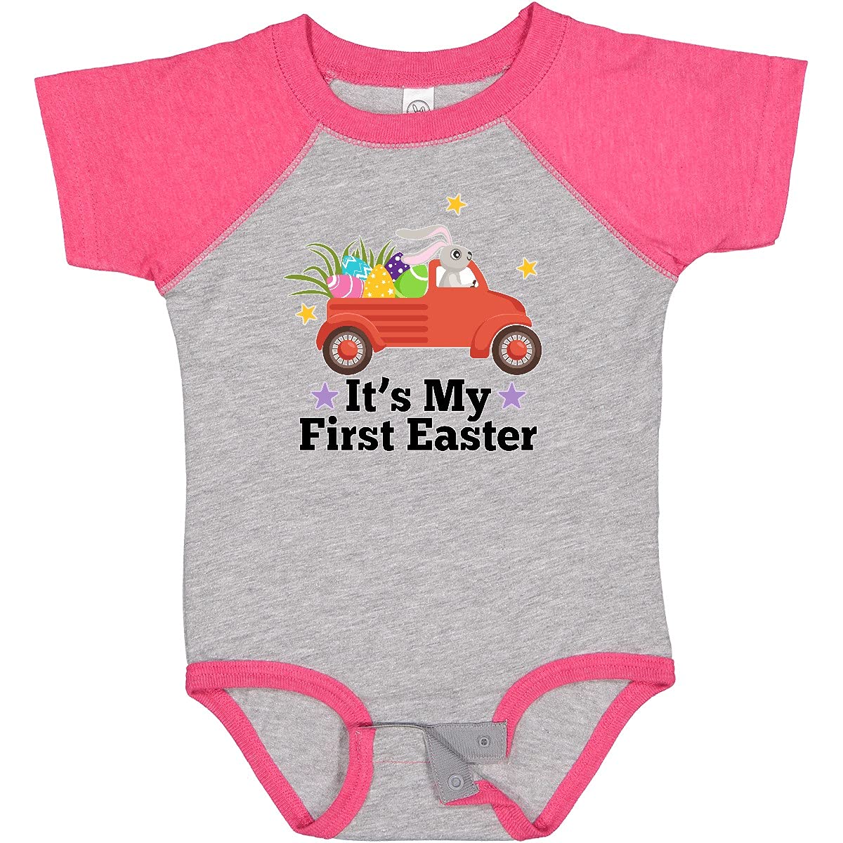 Inktastic First Easter Bunny Egg Truck Baby Bodysuit - Cute Easter Outfit for Newborns & Infants - Perfect for Easter Photos, Family Gatherings & Holiday Celebrations