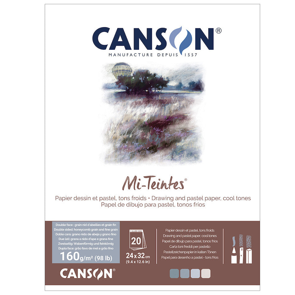 Canson Mi-Teintes Pastel Paper Pad 24x32 Inches - Premium Textured Drawing Paper for Artists, Sketching, and Mixed Media Projects - Perfect for Pastels, Charcoal, and Pencil Artwork