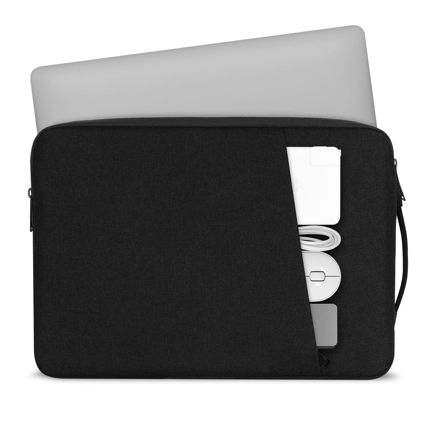 Chelory 13-14 Inch Laptop Sleeve for MacBook Air/Pro 13-14 Inch, Ultrabook & iPad Protective Case - Shockproof & Water Resistant Black Neoprene Bag - Perfect for Travel, Office & School Use