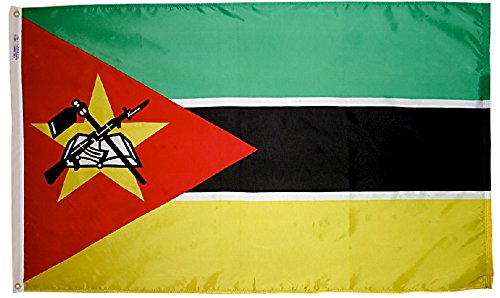 5' x 8' Mozambique Nylon Flag - Durable Outdoor/Indoor World Flags for Decoration, Events & National Pride