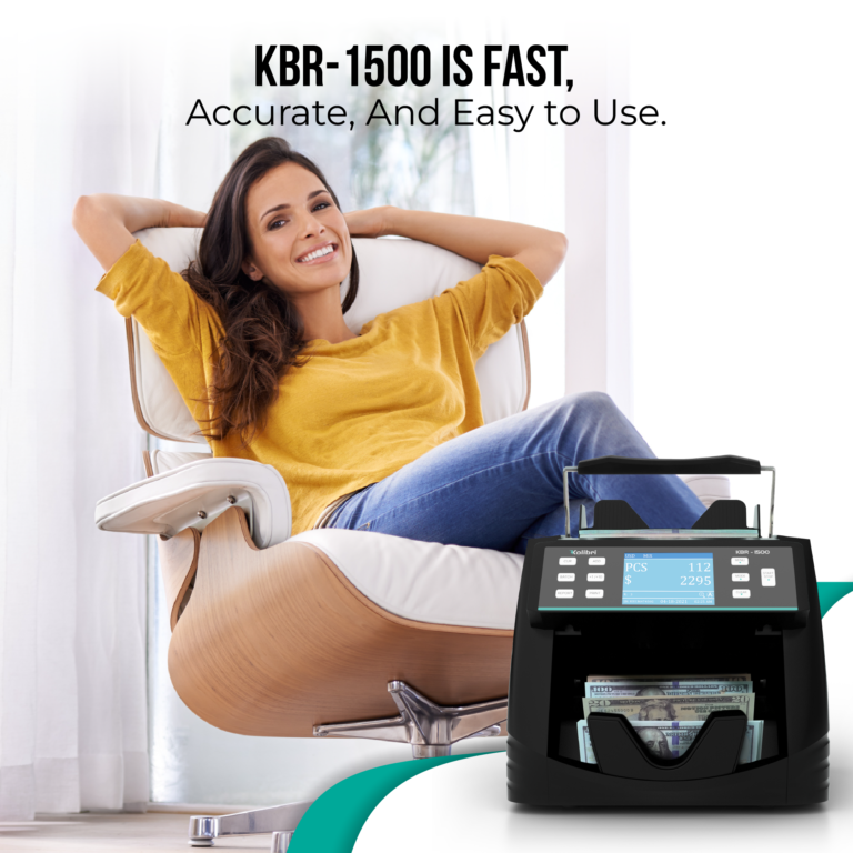 Kolibri KBR 1500 Mixed Bill Counter Machine - Currency Counter, Sorter & UV/MG/IR Detector for Cash Handling | Perfect for Banks, Retail Stores & Small Businesses