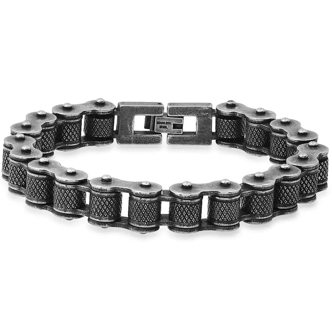 Steeltime Bicycle Chain Bracelet - Unisex Industrial Style Jewelry for Men & Women | Perfect for Cycling Enthusiasts, Biker Gifts & Edgy Fashion Accessories