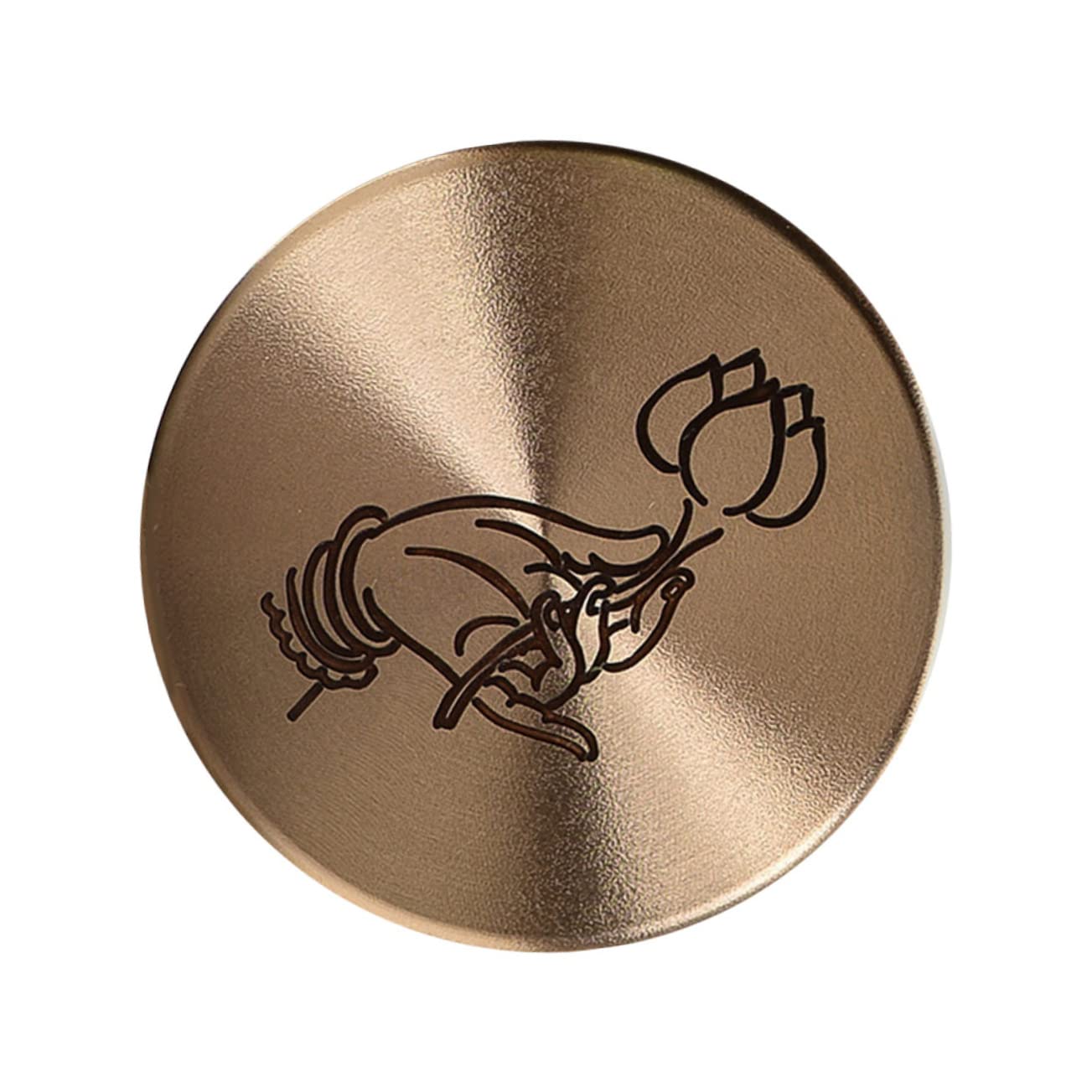 Personalized Round Copper Paperweight - Handcrafted Town Ruler Design with Chinese Calligraphy | Heavy Duty Desk Decor for Office, Home & Gift Giving