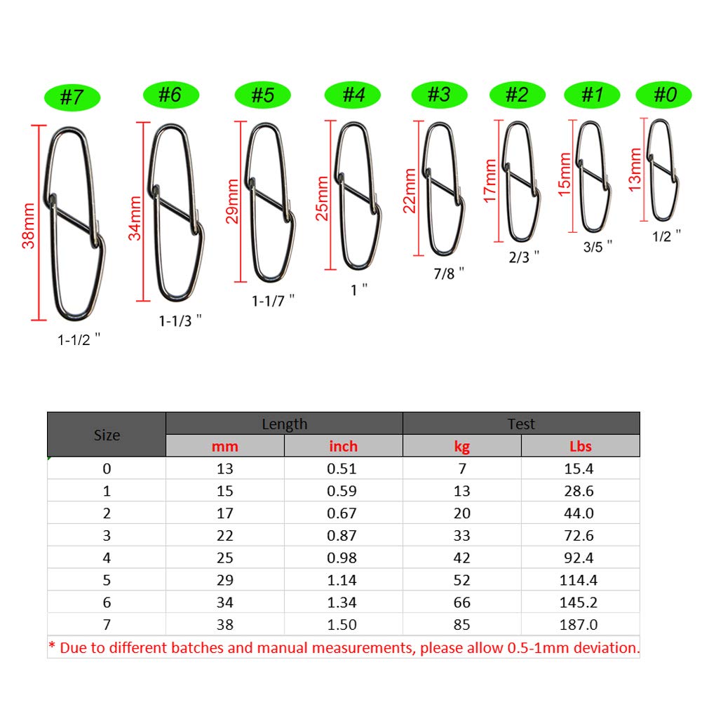 100Pcs Stainless Steel Quick Change Fishing Snap Connectors - High Strength Diamond Insurance for Crappie Bass Trout Fishing - Perfect for Freshwater & Saltwater Angling, Ice Fishing, and Tackle Box Organization