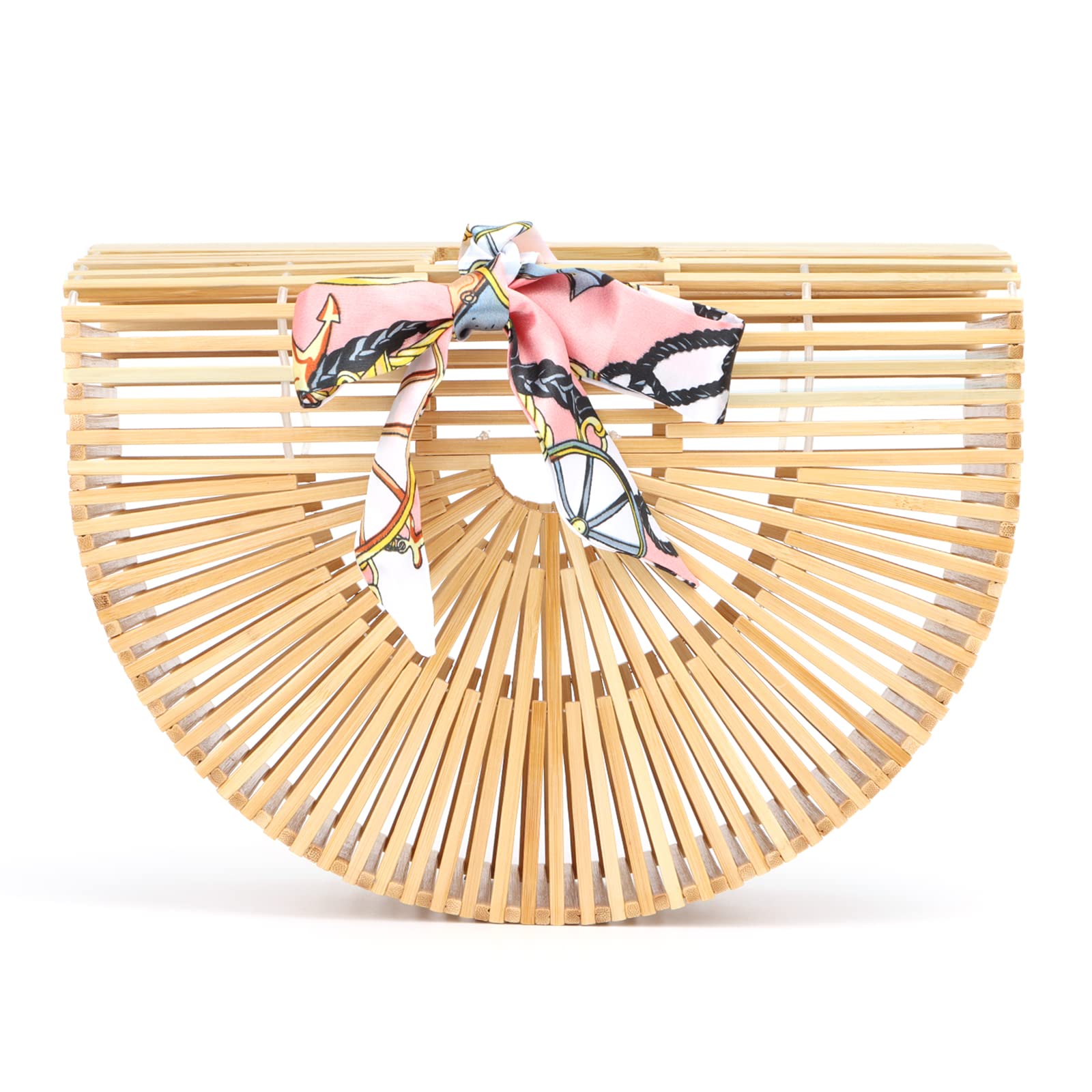 **Empire Vintage Bamboo Handmade Straw Bag for Women – Summer Beach Purse, Boho Basket Handbag – Perfect for Beach Outings, Picnics & Casual Day Trips**