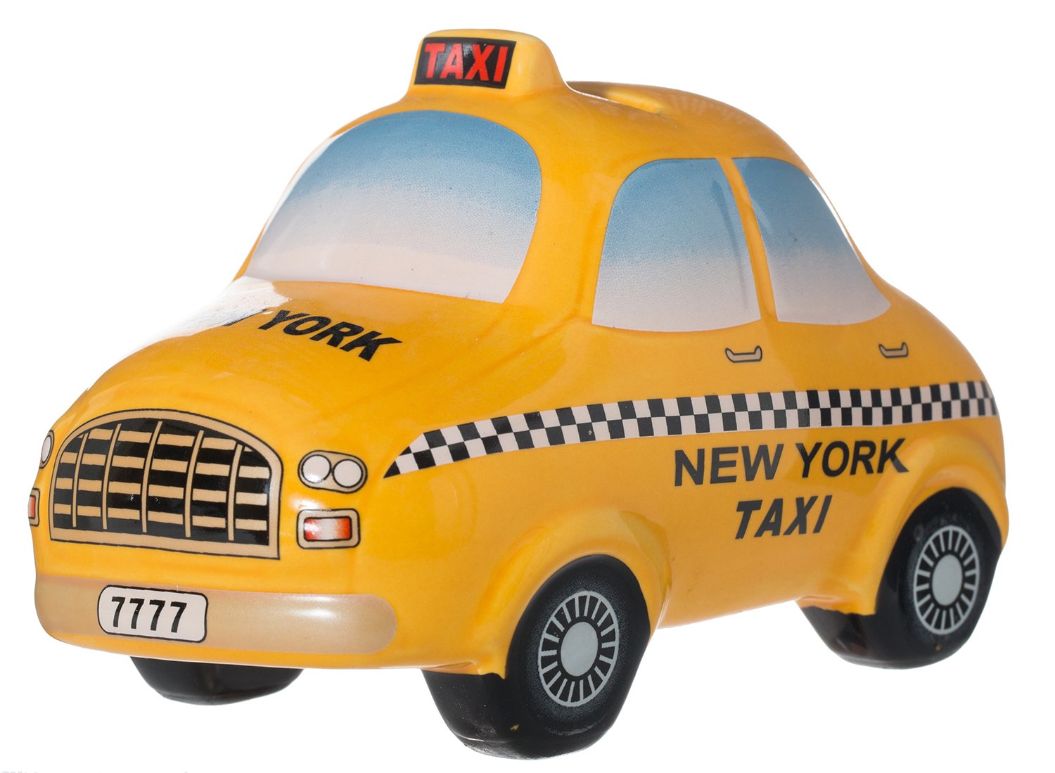 Official New York City Taxi Ceramic Piggy Bank - Collectible Money Bank for Kids & Adults | Perfect for NYC Souvenirs, Birthday Gifts & Home Decor