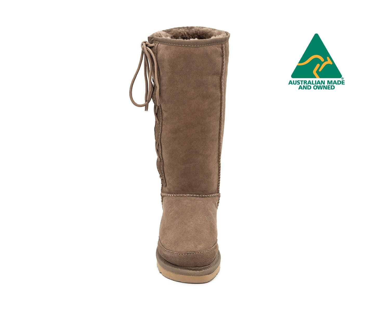 Classic Long Lace-Up UGG Boots for Women - Genuine Sheepskin Winter Boots with Fur Lining - Perfect for Snow, Cold Weather & Casual Outfits