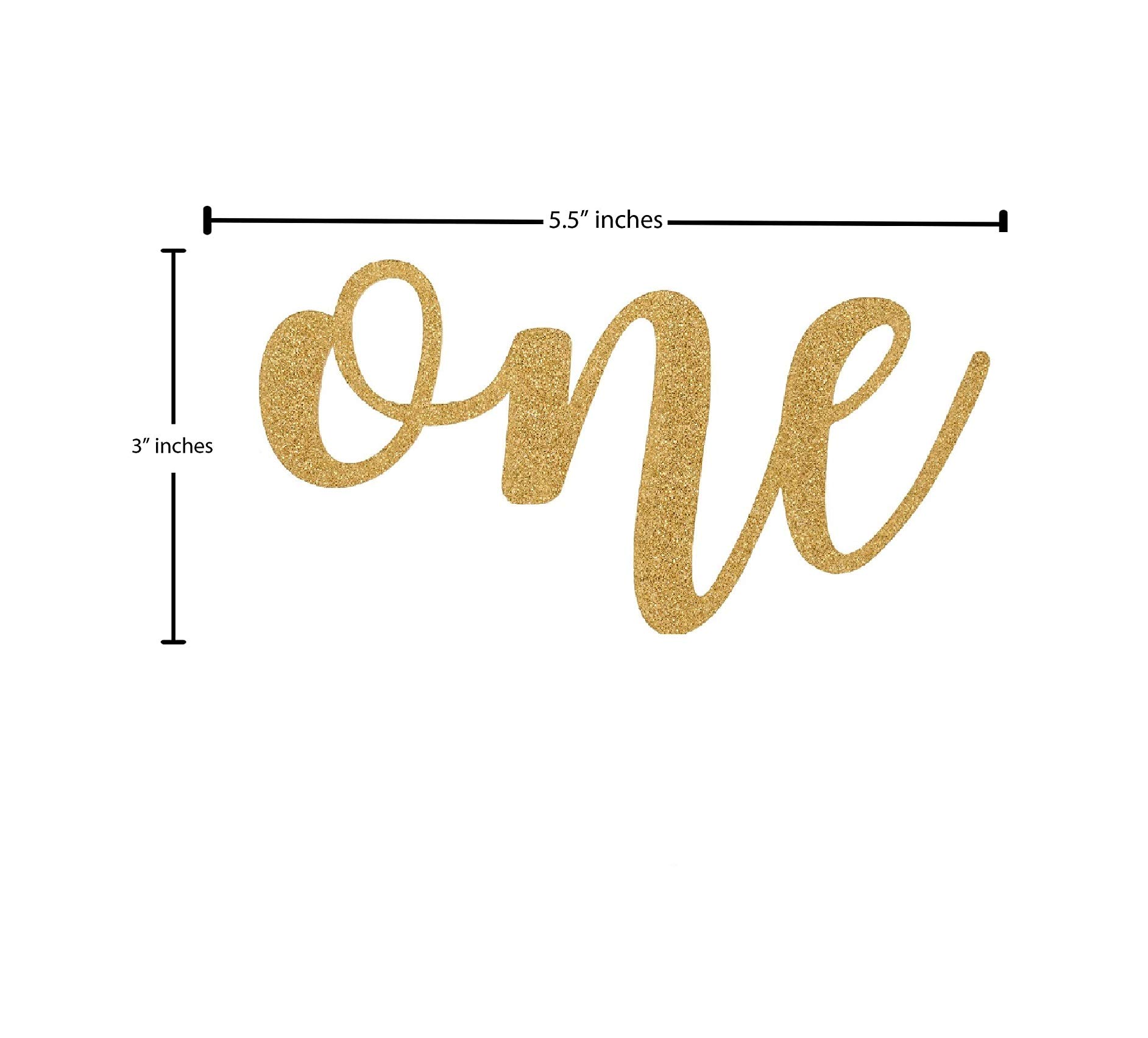 Festiko Gold Real Glitter Card-Stock Cake Topper - 1st Birthday Cake Decorations, First Birthday Party Supplies (Black) - Perfect for Baby Showers, Birthday Cakes & Special Celebrations