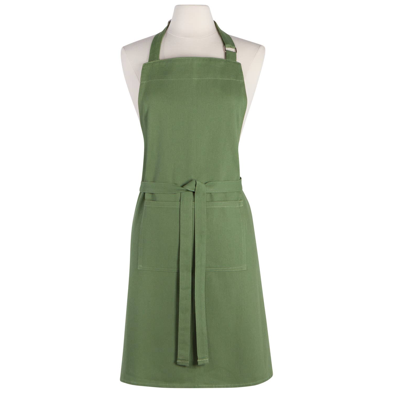 Premium Elm Green Chef Apron - Adjustable & Durable Cotton Cooking Apron for Men & Women - Perfect for Baking, Grilling & Kitchen Cooking