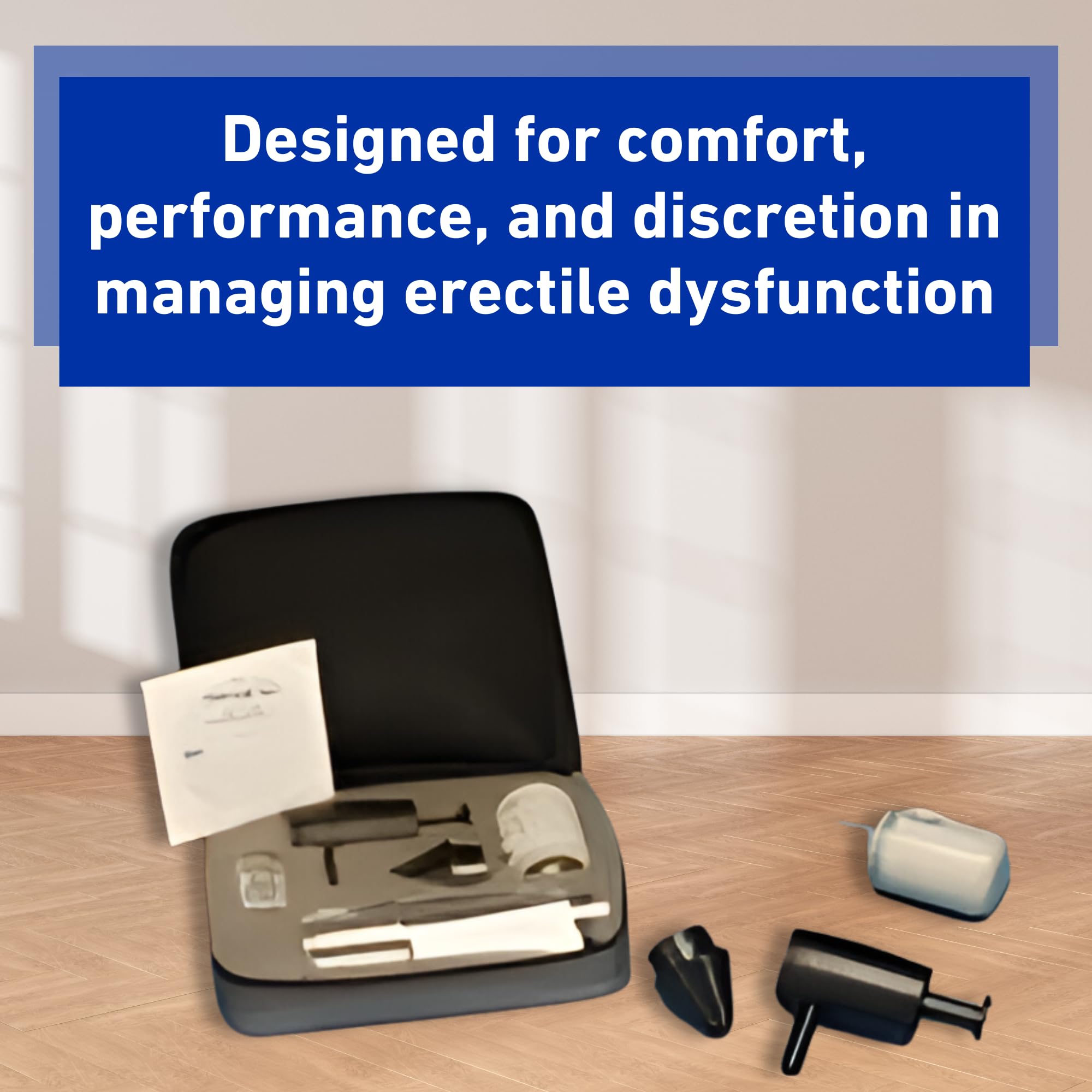 Premium Battery & Manual Vacuum Erection Device for ED Treatment - Encore Rechargeable Penis Pump for Men's Sexual Health & Performance Enhancement