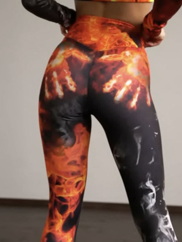ZASUWA Women's Skeleton Print Tracksuit Set - Stylish Matching Hoodie & Joggers Outfit for Gym, Running & Streetwear Fashion