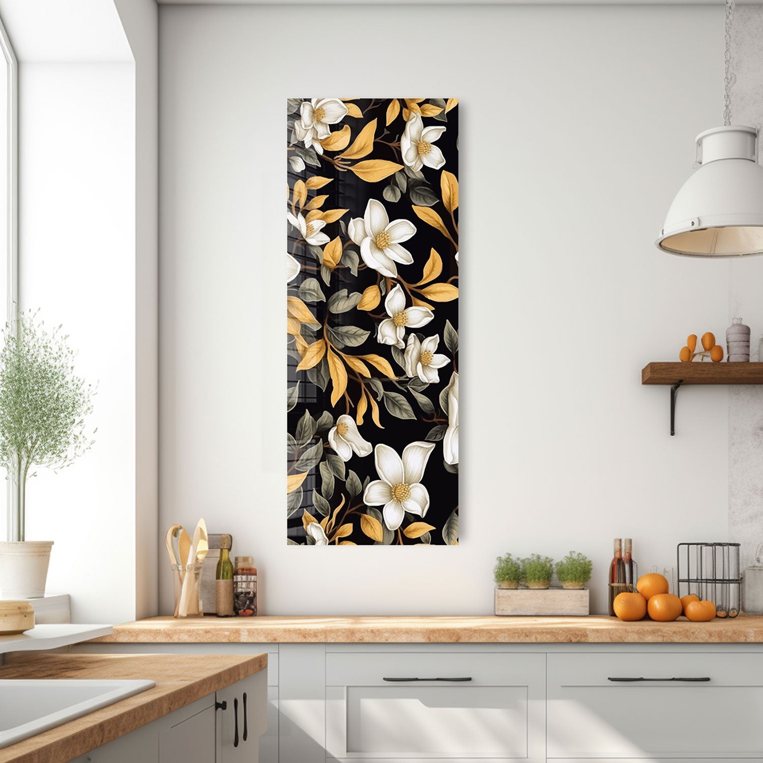 Soft Flowers Panoramic Wall Art - Elegant Home Decor for Living Room, Bedroom & Office - Perfect for Adding Style & Warmth to Any Space