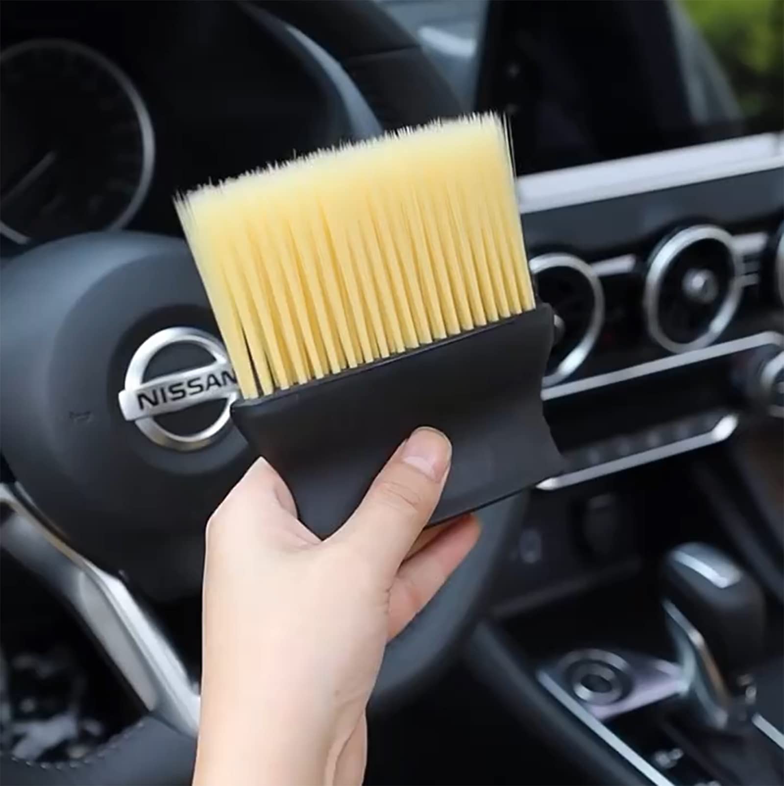 Auto Interior Dust Brush - Soft Bristle Car Cleaning Duster for Dashboard, Leather, Skylight & Exterior Detailing - Perfect for Home, Office & Vehicle Maintenance