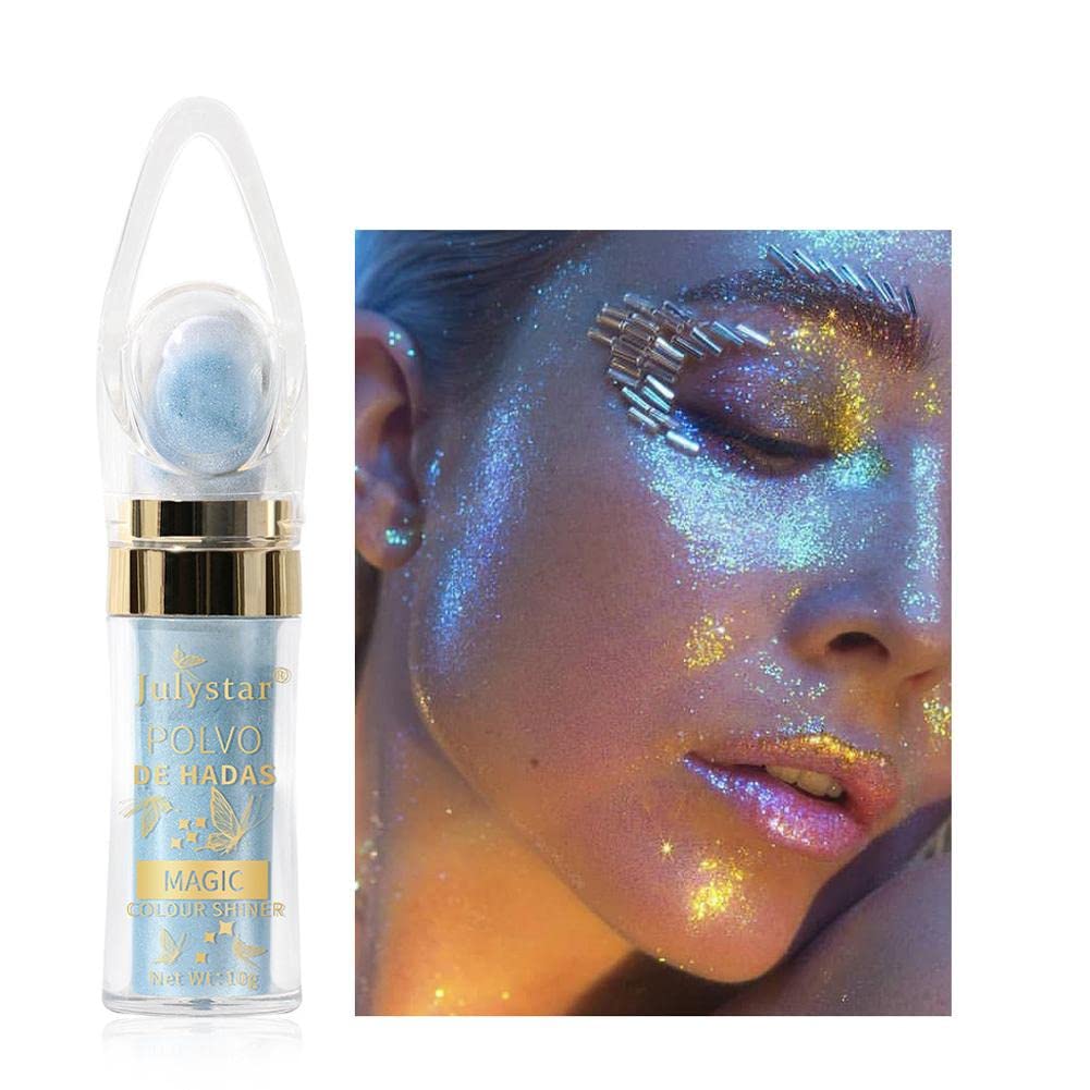 Glow Face Highlighter Powder - Shimmer Bronzer & Blush for Women | Natural Highlighting Makeup with Glitter | Perfect for Contouring & Evening Out Skin Tone | Great for Daily Wear & Special Occasions