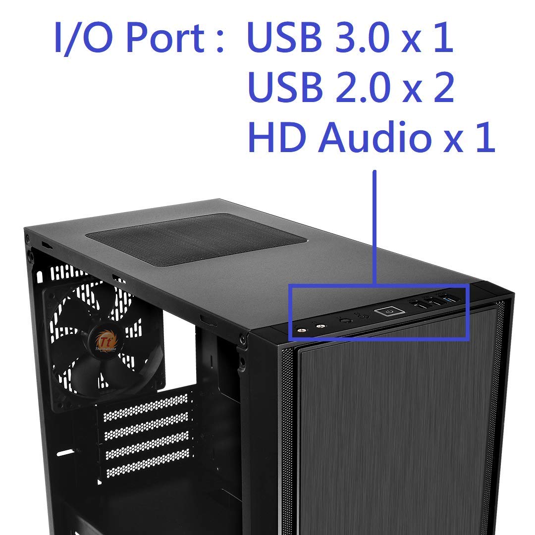Thermaltake Versa H17 Black Micro ATX Mini Tower Gaming PC Case - Compact Computer Case with 120mm Rear Fan Pre-Installed | Perfect for Small Form Factor Gaming Rigs & Home Office Setups
