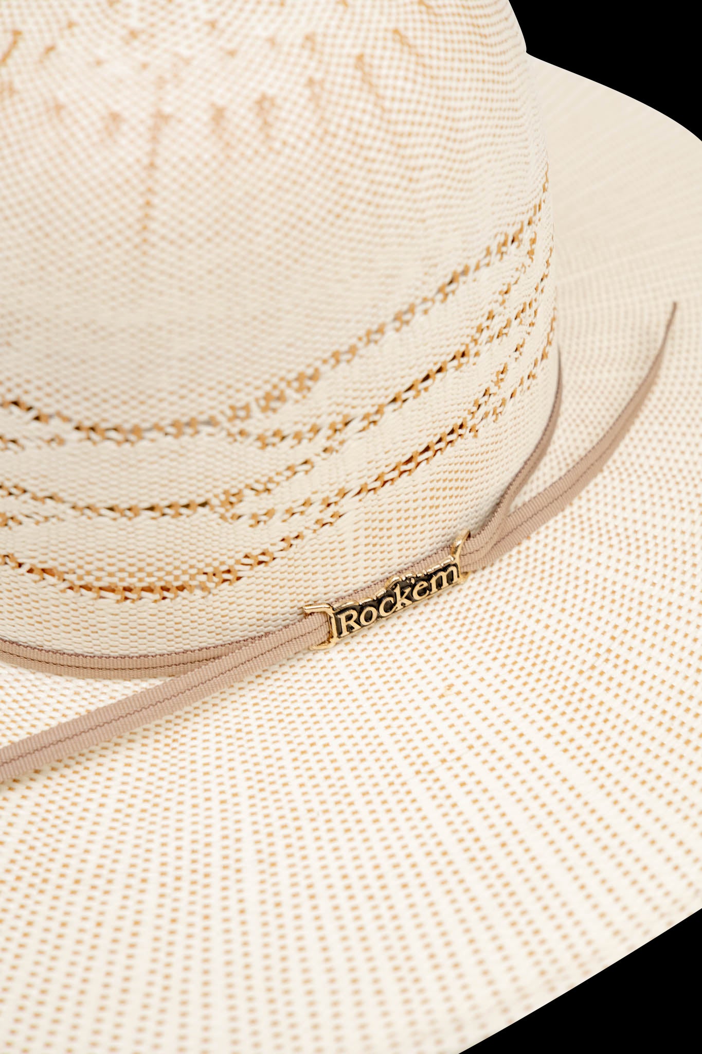 Rock'em 10X Carson Open Crown Straw Hat for Men - Western Cowboy Hat with Brim - Perfect for Outdoor, Rodeo, and Summer Fashion