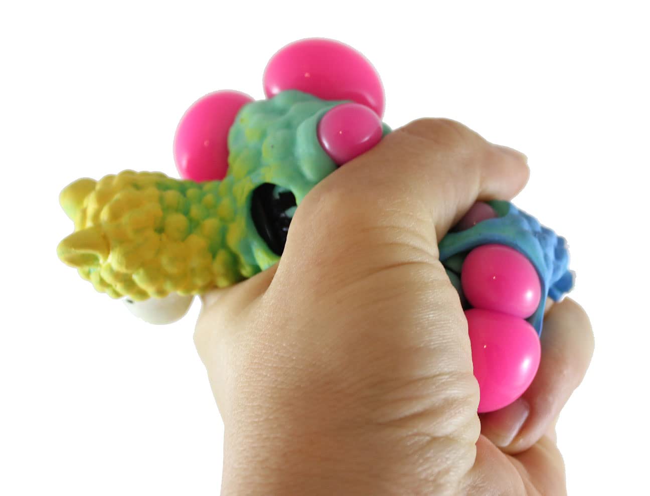 4 Pack Rainbow Alpaca Squishy Stress Balls - Color Changing Gel Doh Blob with Soft Web Mesh | Fidget Toys for Anxiety Relief & Sensory Play | Perfect for Kids, Adults, Office & Classroom Use