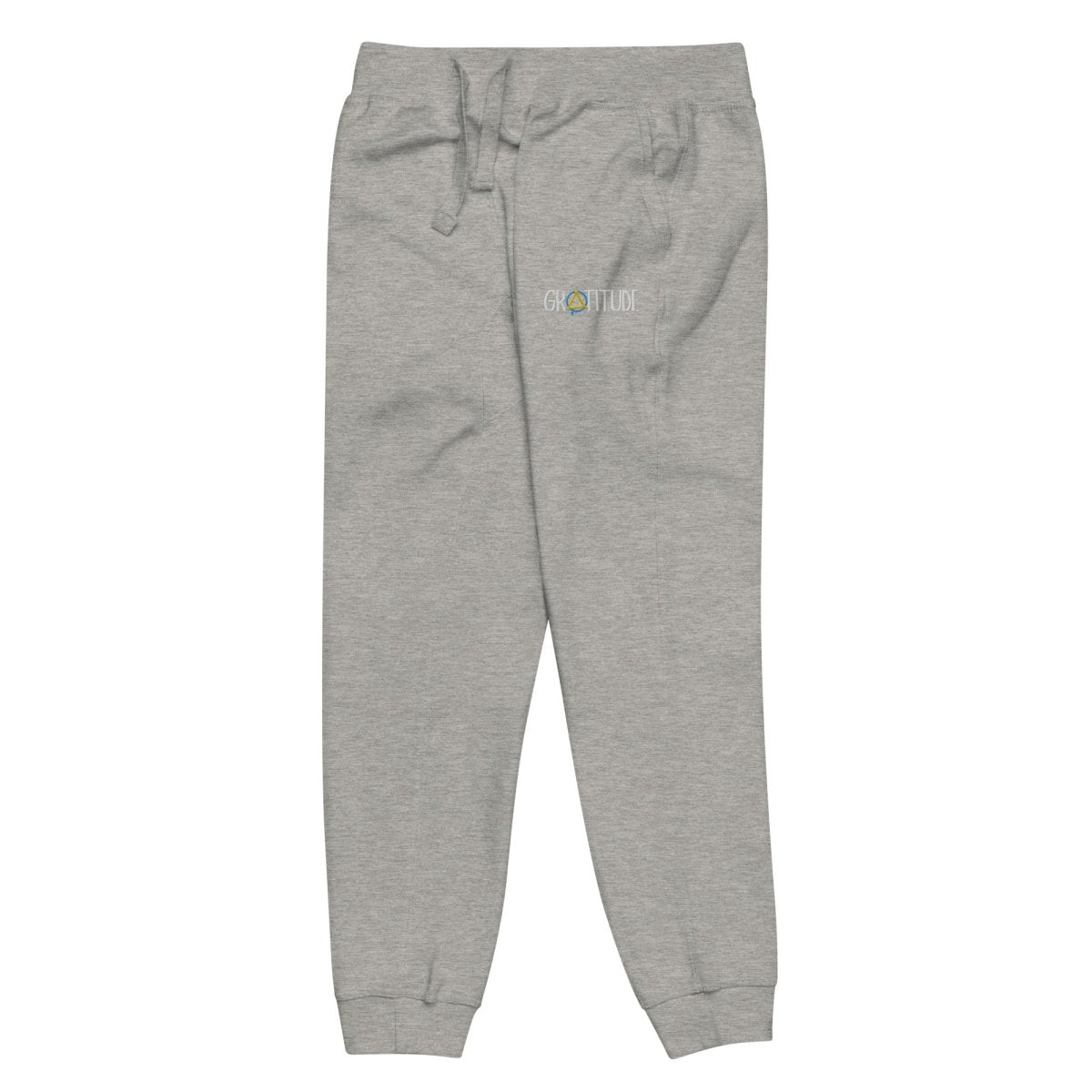 Gratitude Embroidered Unisex Fleece Sweatpants - Cozy Lounge Pants for Men & Women - Perfect for Yoga, Home Relaxation and Casual Wear