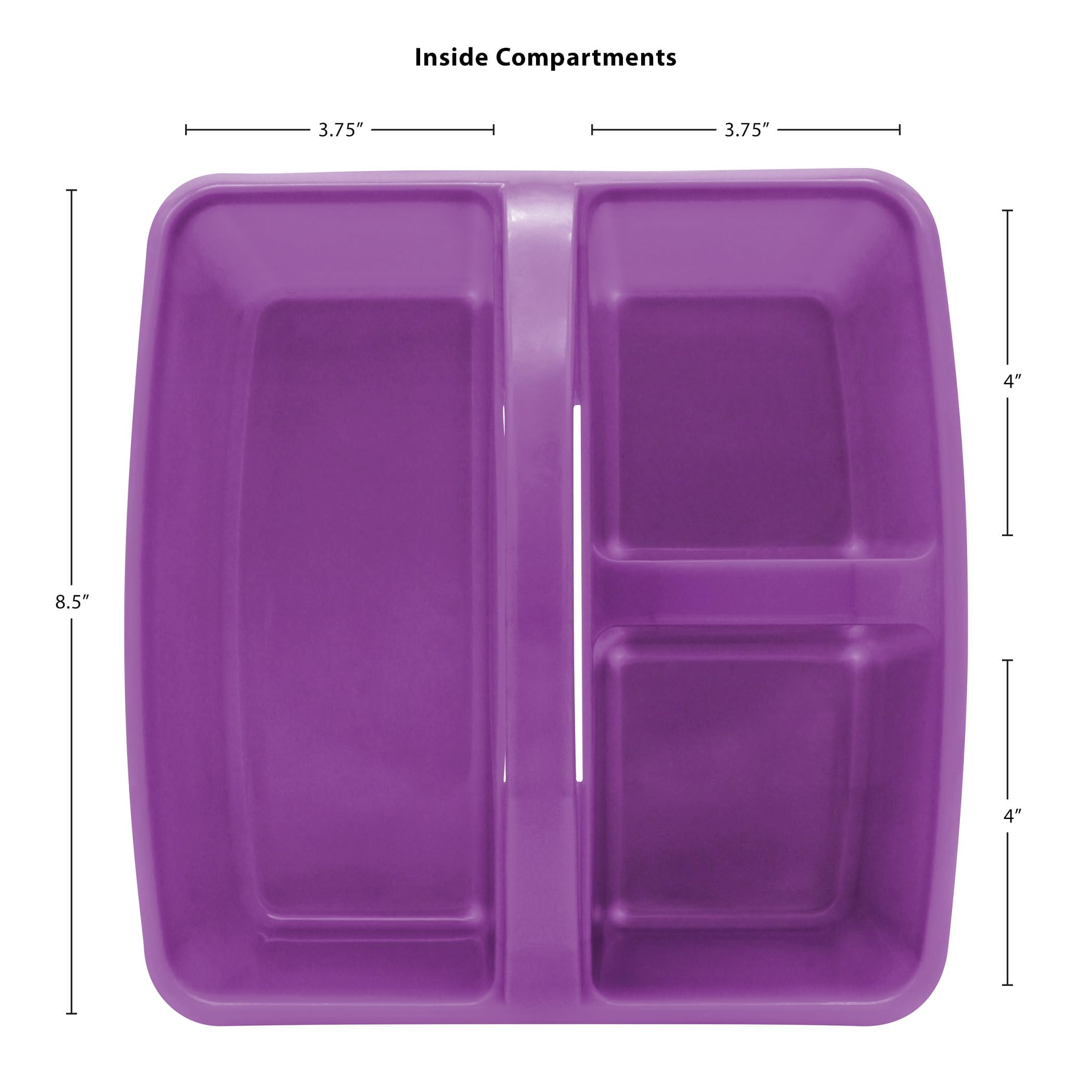 Teacher Created Resources Purple Plastic Storage Caddy 6-Pack - 3 Compartment Organizer for Classroom Supplies, Kids Room Toys & Office Stationery | Portable Desk Organizer for Teachers, Students & Home Organization