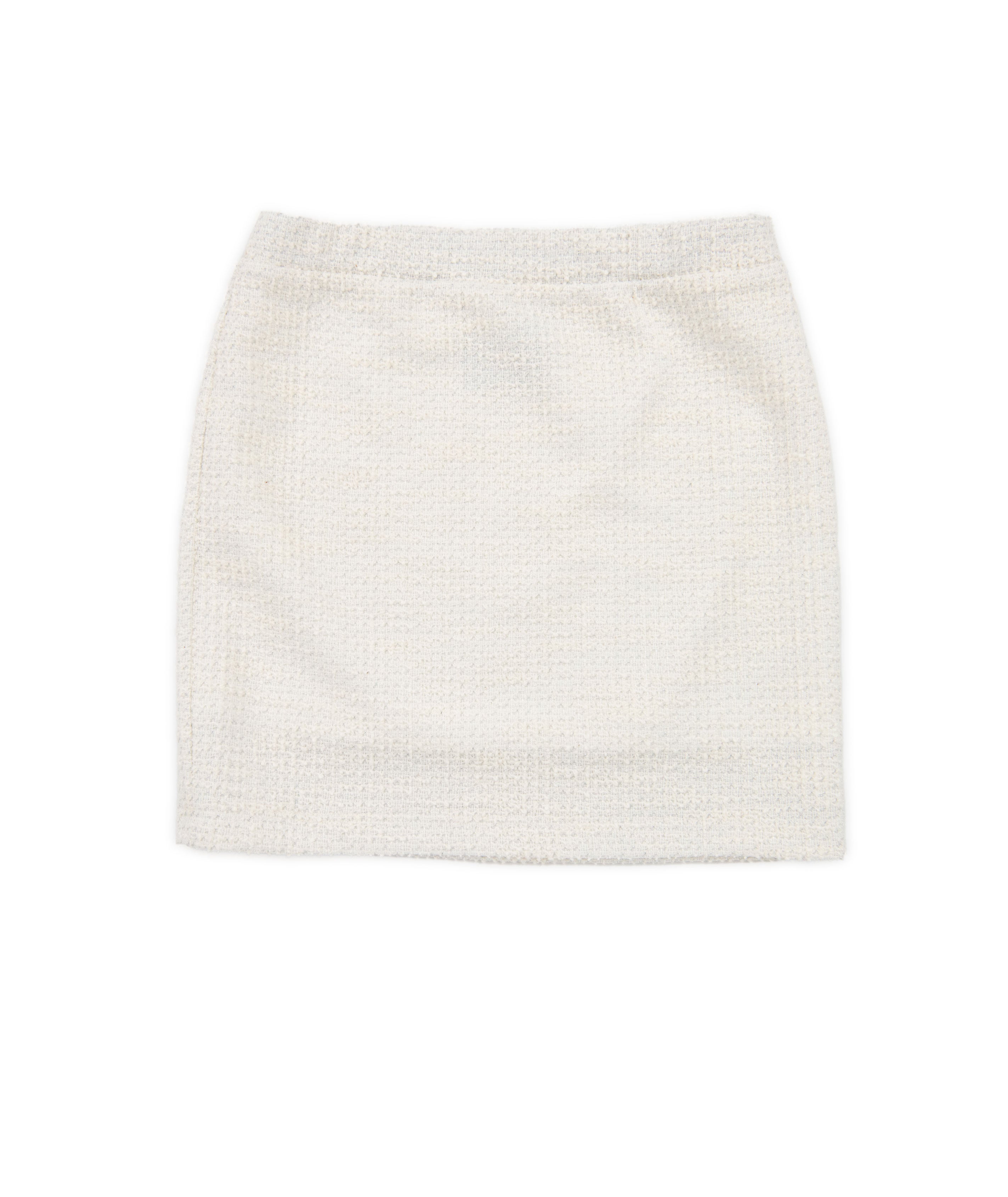 Debra Girls Tara Ivory Boucle Straight Skirt - Elegant A-Line Skirt for Women, Perfect for Office, Party & Casual Wear | Soft Boucle Fabric, Comfortable Fit, Versatile Fashion Staple