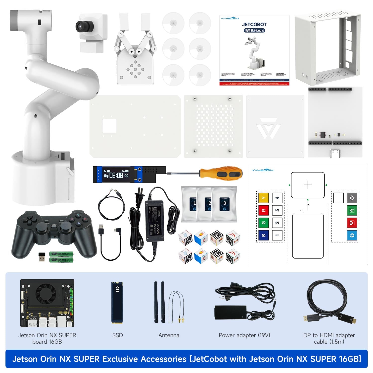 JetCobot 7-Axis Vision Collaborative Robot Arm - Compatible with NVIDIA Jetson NANO 4GB/Orin NANO SUPER/Orin NX SUPER | Industrial Automation, Smart Manufacturing & DIY Robotics Projects
