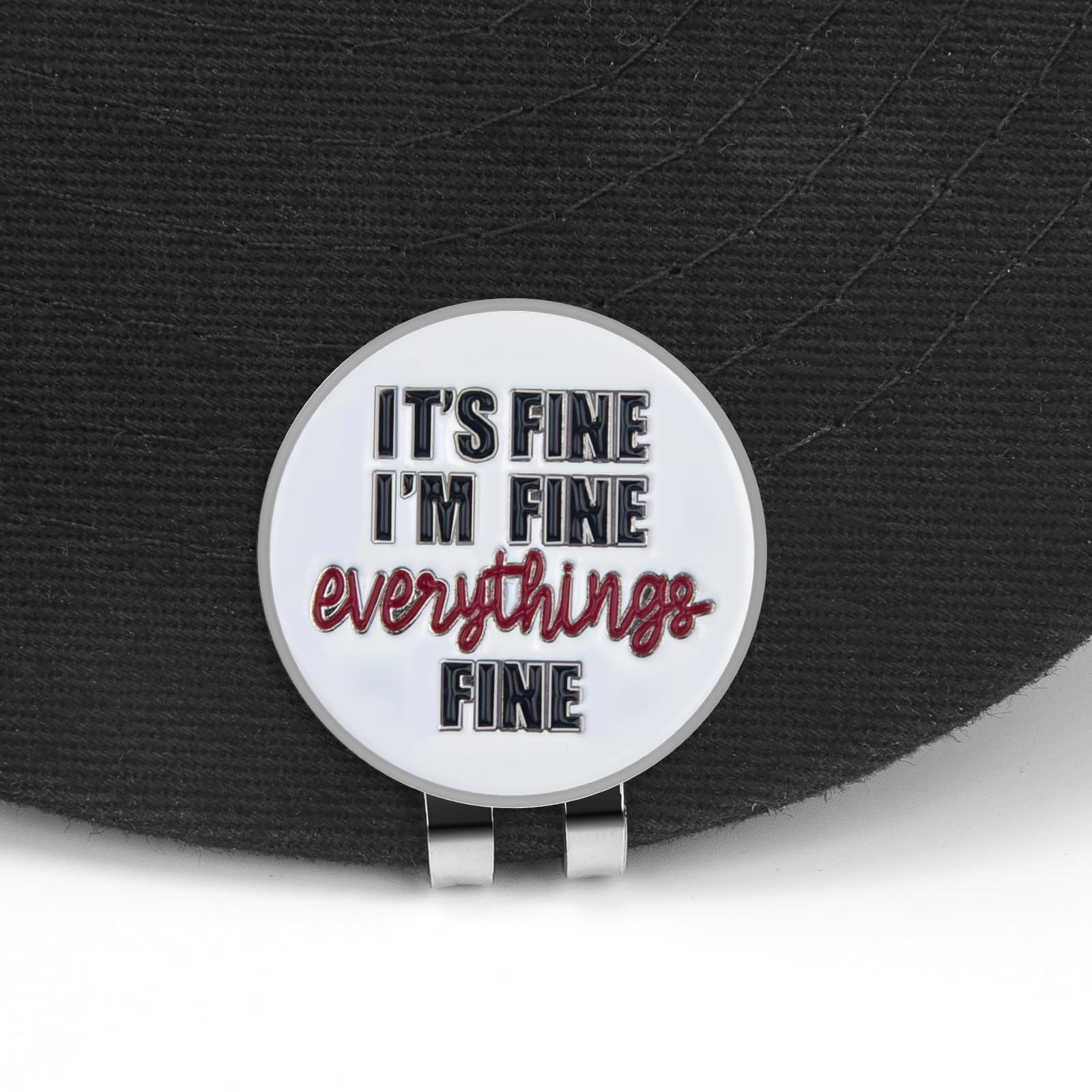 ZZHAO Magnetic Golf Ball Marker with Hat Clip - 25mm Funny Golf Accessory for Men | Perfect Golf Gifts & Tournament Essentials