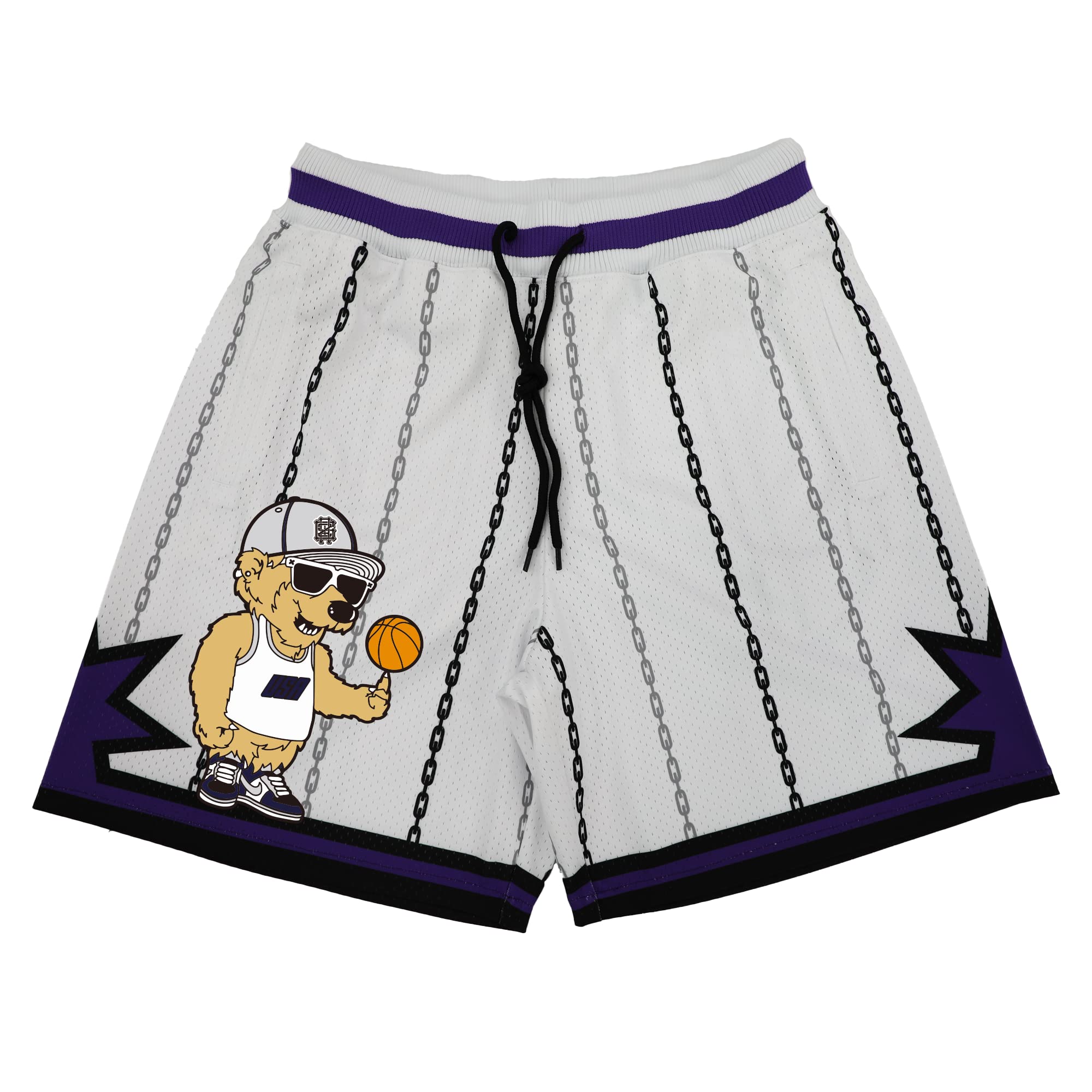 **Men's Basketball Athletic Shorts - Breathable Mesh Gym Workout Training Shorts with Drawstring & Pockets - Perfect for Running, Sports & Casual Wear**