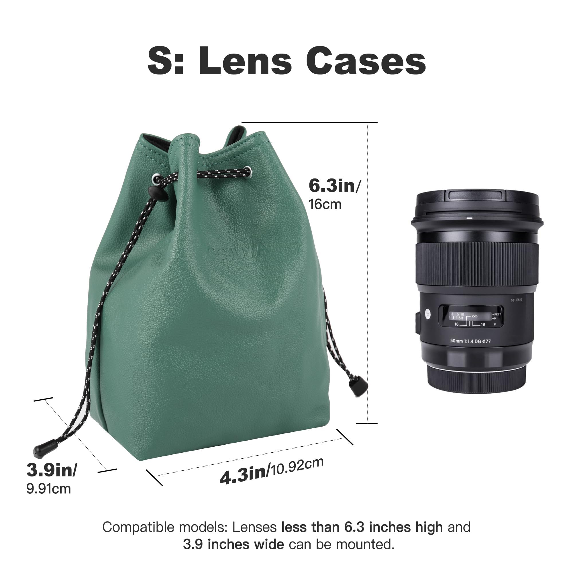 Waterproof Small Camera Bag with Removable Adjustable Crossbody Strap - Compact DSLR/Digital Camera Case for Travel, Hiking & Daily Use - Storage Pouch for Mirrorless Cameras & Accessories (Dark Green)