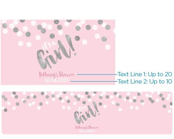 Custom It's a Girl Water Bottle Labels - Personalized Baby Shower Gift & Party Favors - Perfect for Birth Announcements, Newborn Celebrations & Gender Reveals