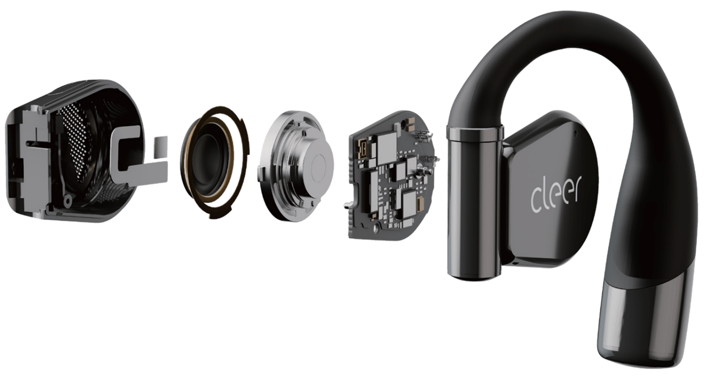 Cleer ARC 3 Sport Open-Ear Bluetooth Headphones - Wireless Earbuds for Running, Cycling & Workouts - Sweatproof & Secure Fit for Active Lifestyle