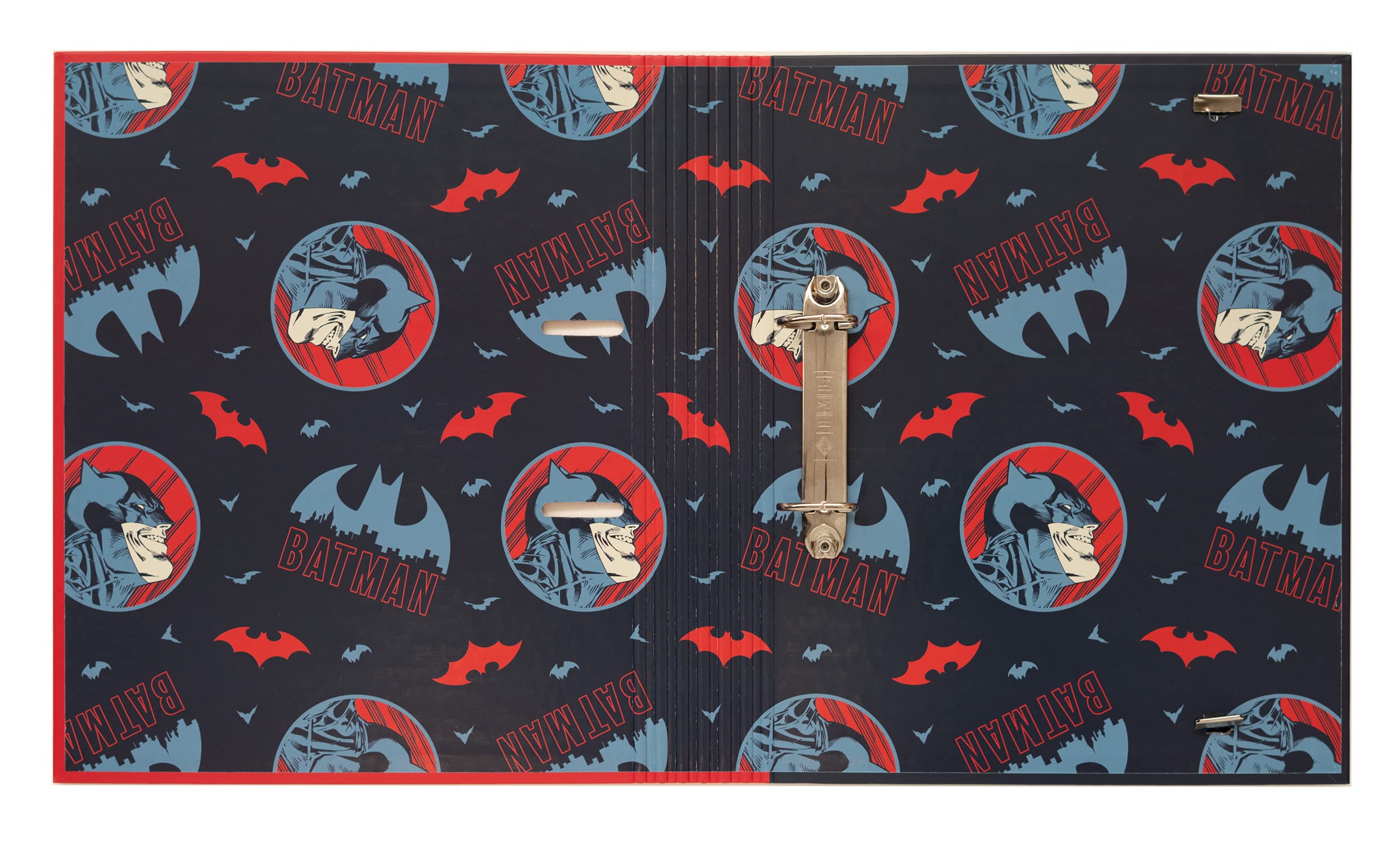 Batman 2 Ring Binder A4 Folder - 10.6 x 12.6 Inches (27 x 32 cm) Red - School Supplies, Office Organization, Comic Book Collectibles Storage