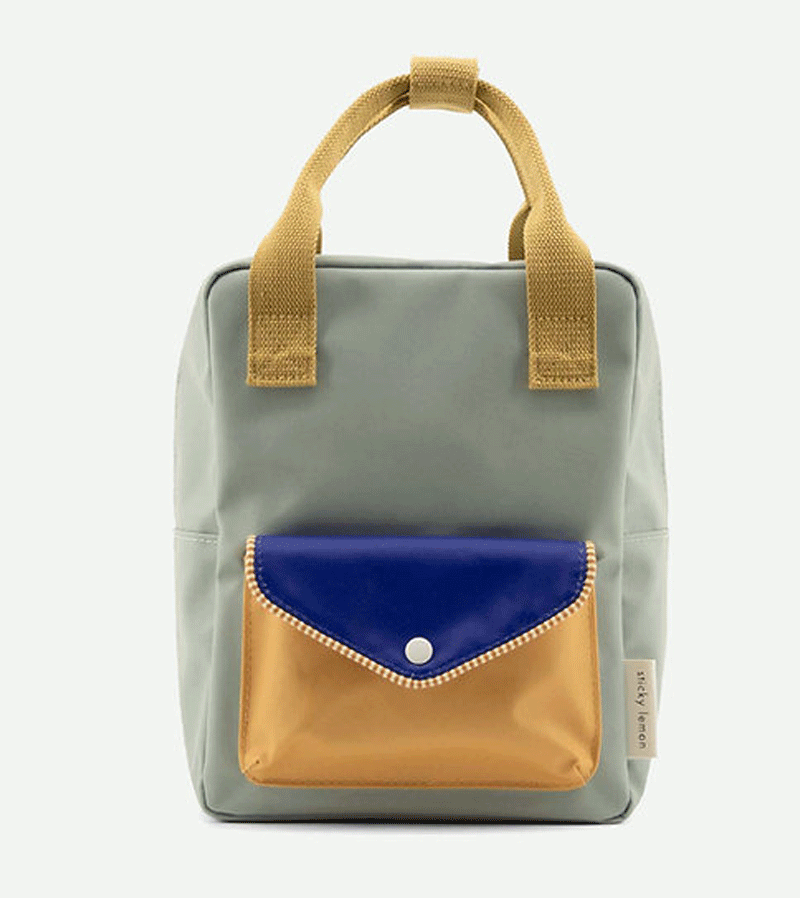 Sticky Lemon Blue Bird Meadows Envelope Backpack - Stylish Laptop Backpack for Women & Men, Waterproof College School Bag with USB Charging Port | Perfect for Travel, Work & Daily Commute