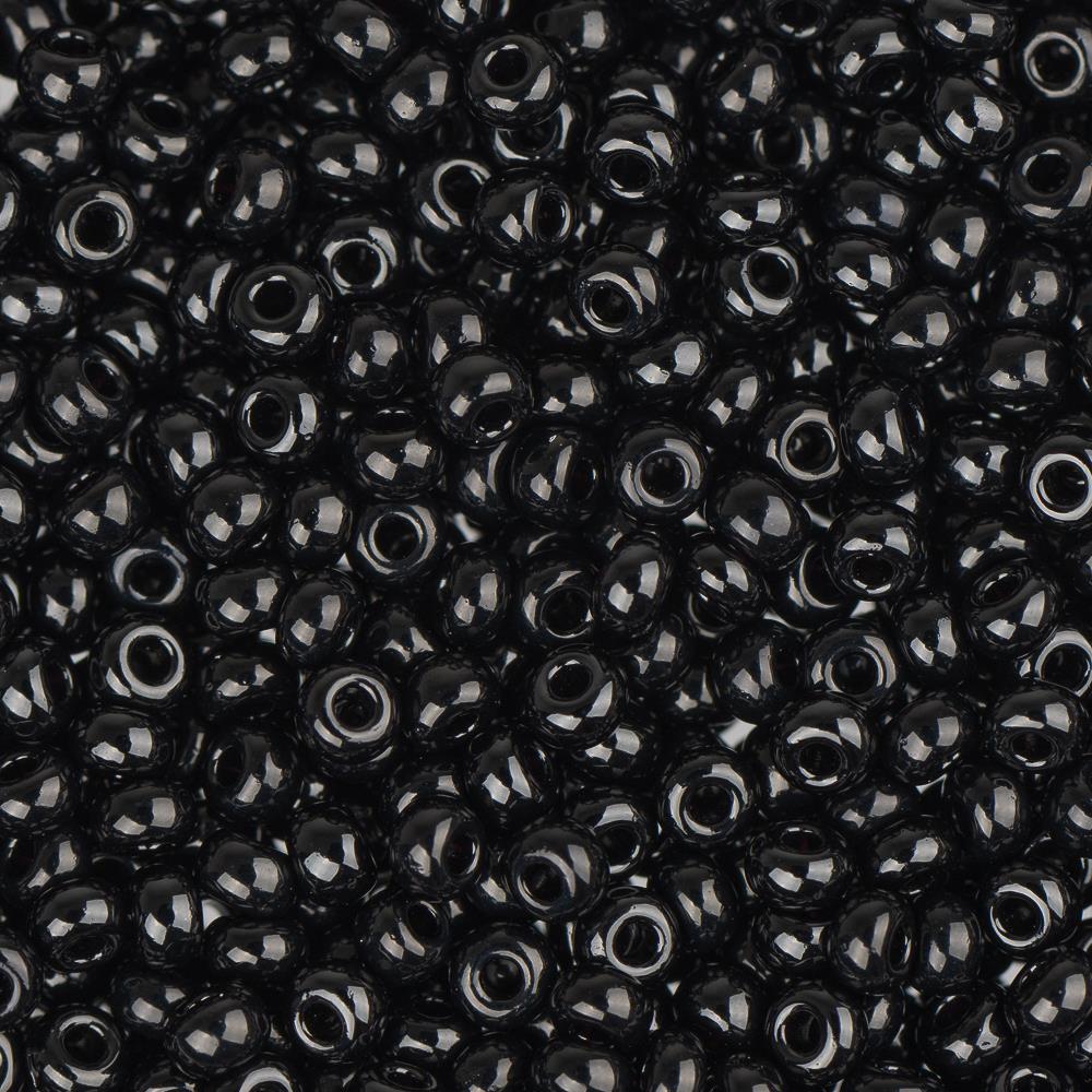 11/0 Czech Seed Beads #34904B Opaque Black - 250g Bulk Pack for Jewelry Making, Beading, Embroidery & DIY Crafts - Perfect for Bracelets, Necklaces & Home Decor
