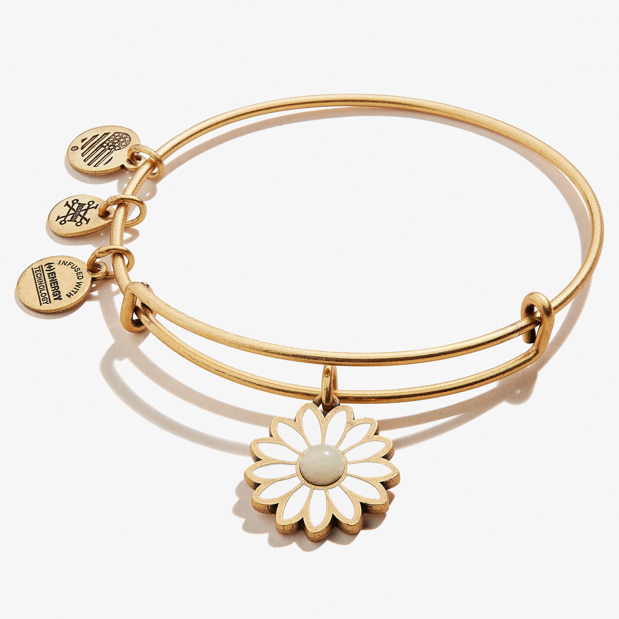 Daisy Charm Bangle Bracelet for Women - Elegant Floral Adjustable Cuff Bracelet - Perfect for Daily Wear, Parties, and Gifts