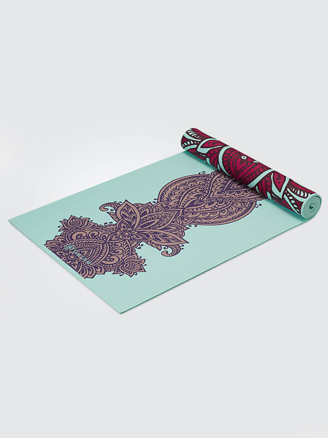 Gaiam Reversible Zara Rogue Yoga Mat 6mm - Non-Slip Exercise Mat for Hot Yoga, Pilates & Home Workouts - Extra Thick Cushioning for Comfort & Support