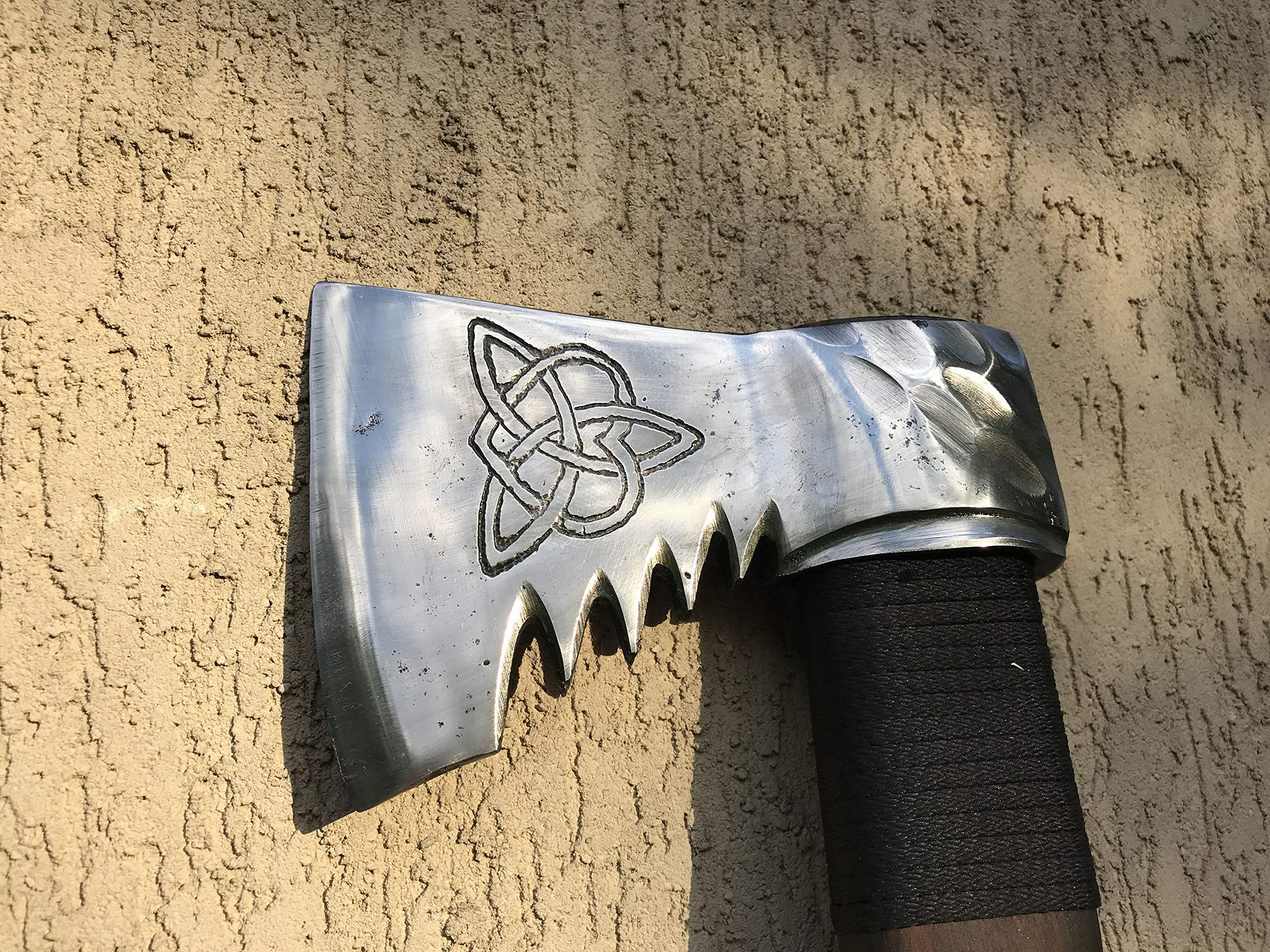 Celtic Love Knot Viking Axe Hatchet - Handcrafted Iron Axe for Men, Unique Manly Gift for Anniversary, Birthday & Special Occasions - Perfect for Outdoor Adventures, Camping & Viking Reenactments