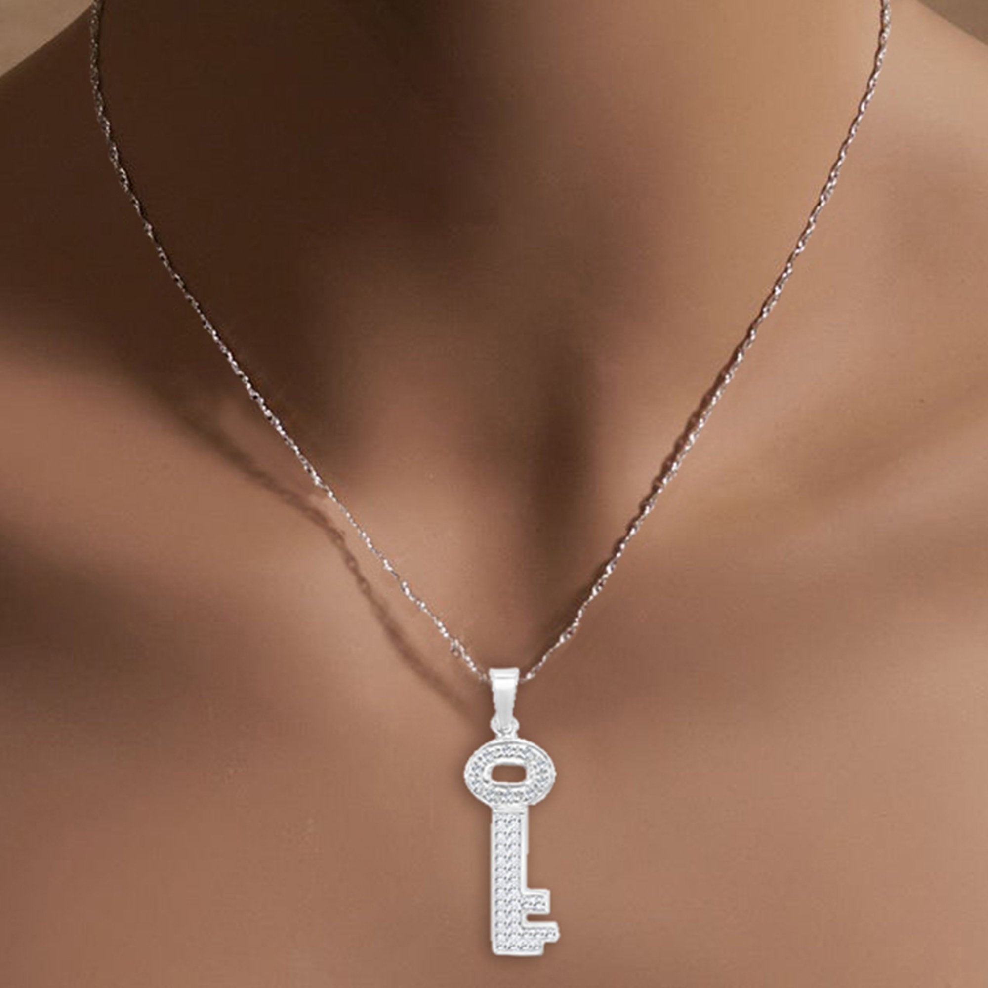 0.50 Carat Diamond Heart Pendant Necklace in 14K White Gold - Perfect for Valentine's Day Gifts & Anniversary Jewelry