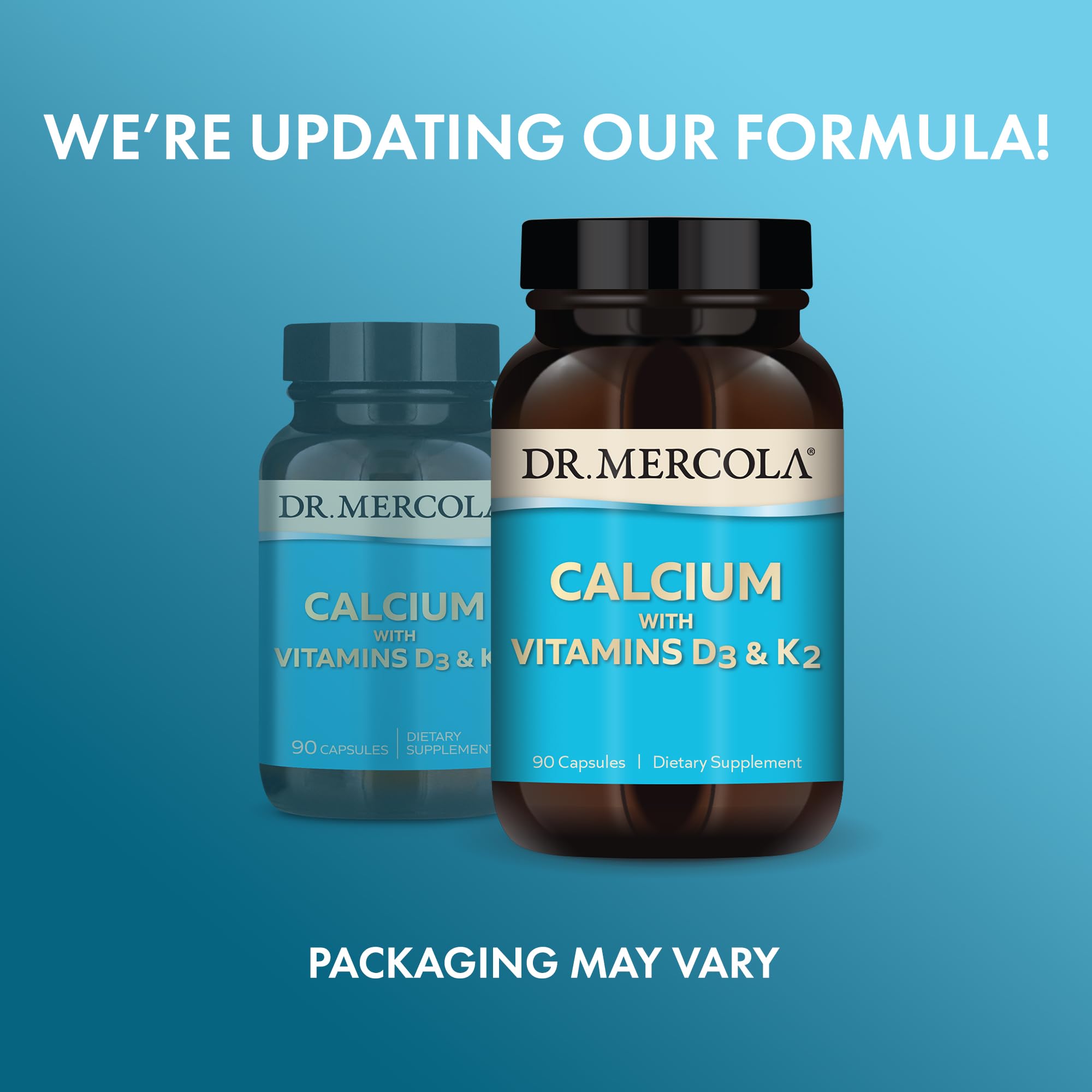 Dr. Mercola Calcium Supplement with Vitamins D3 & K2 - 90 Capsules (90 Servings) | Non-GMO Bone & Heart Health Support | Dietary Supplement for Strong Bones & Cardiovascular Wellness | Ideal for Adults & Seniors for Daily Bone Care