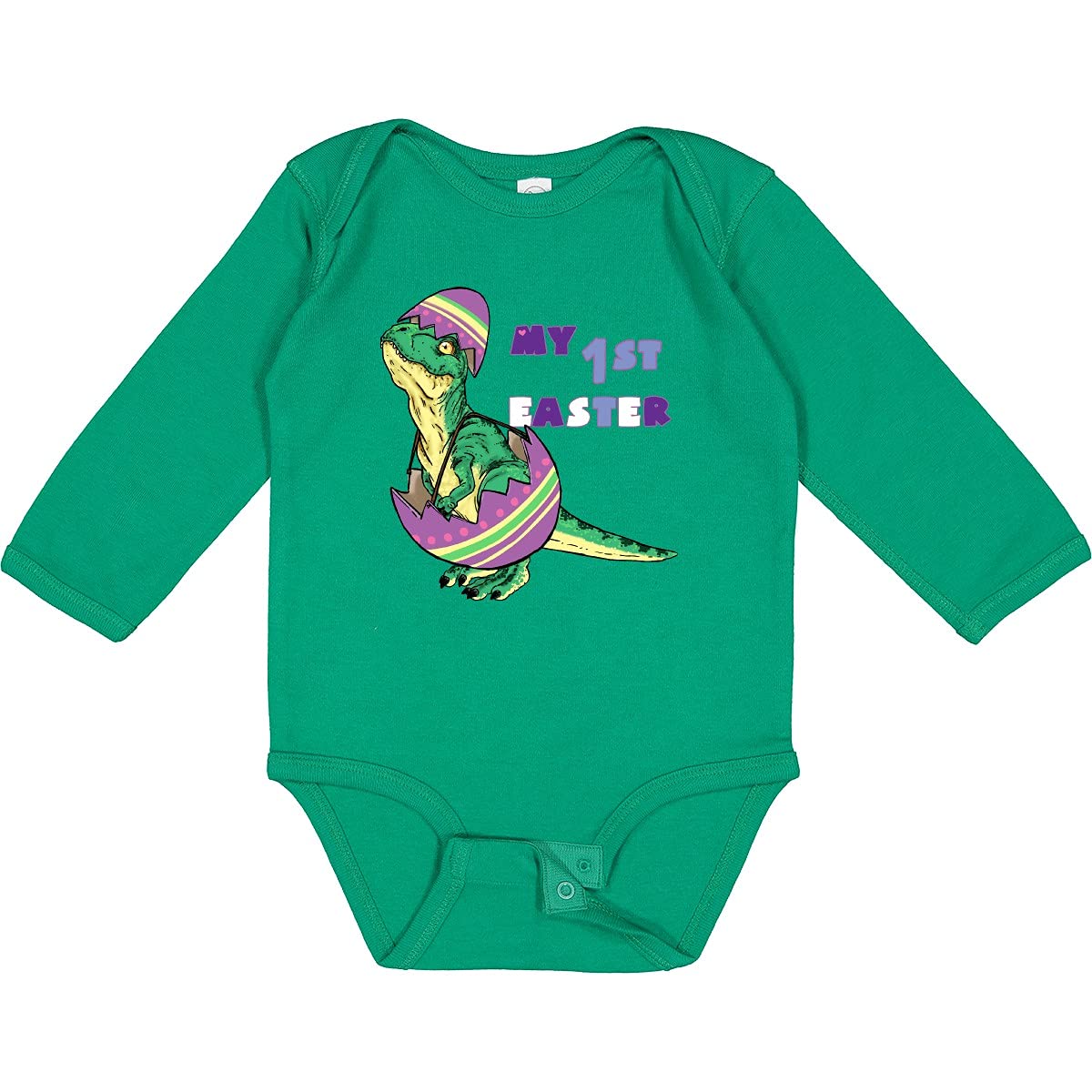 My 1st Easter Baby Dinosaur Outfit - Cute T-Rex Egg Print Long Sleeve Bodysuit for Infants | Perfect for Easter Photos, Holiday Celebrations & Baby's First Easter