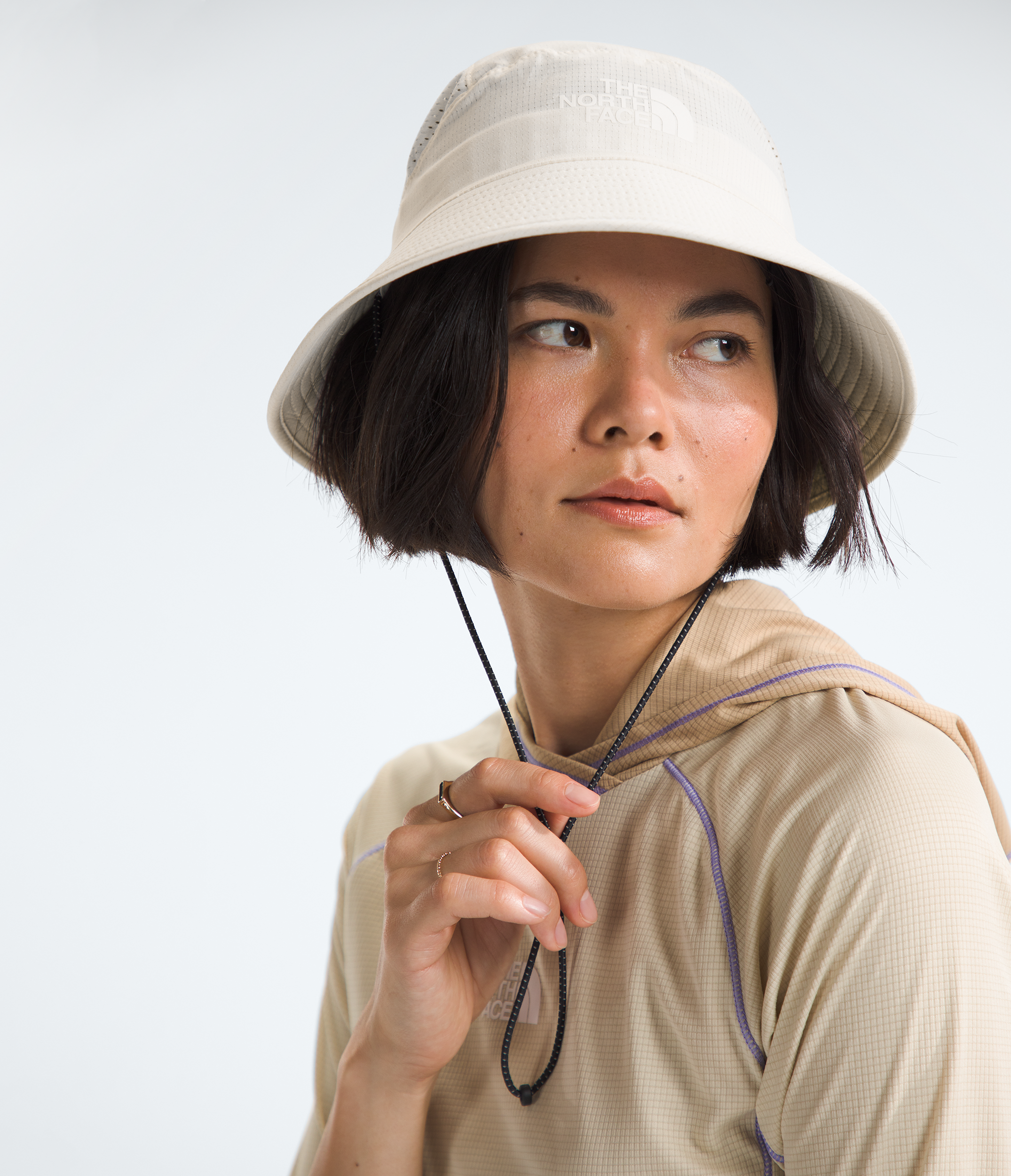 Unisex Summer Run Bucket Hat - White Dune Color - Perfect for Beach, Running & Outdoor Activities