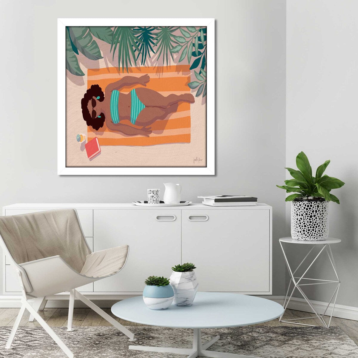 Beach Babes III Square Acrylic Wall Art Print - Vibrant Coastal Decor for Living Room, Bedroom & Beach House