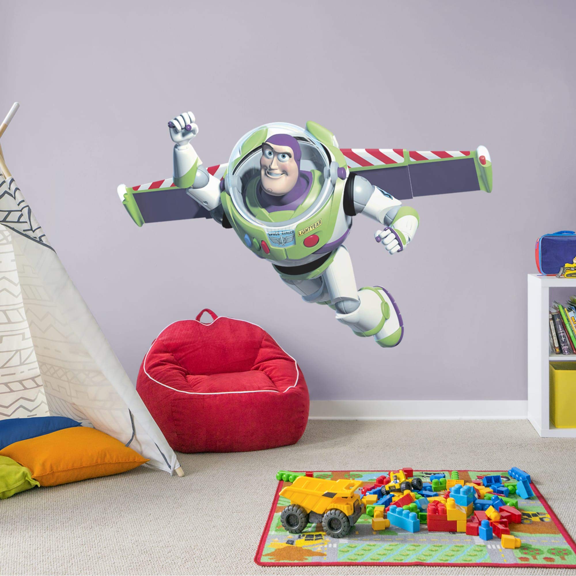Toy Story Buzz Lightyear Wall Decal Sticker - Space Adventure Kids Room Decor for Bedroom, Nursery & Playroom