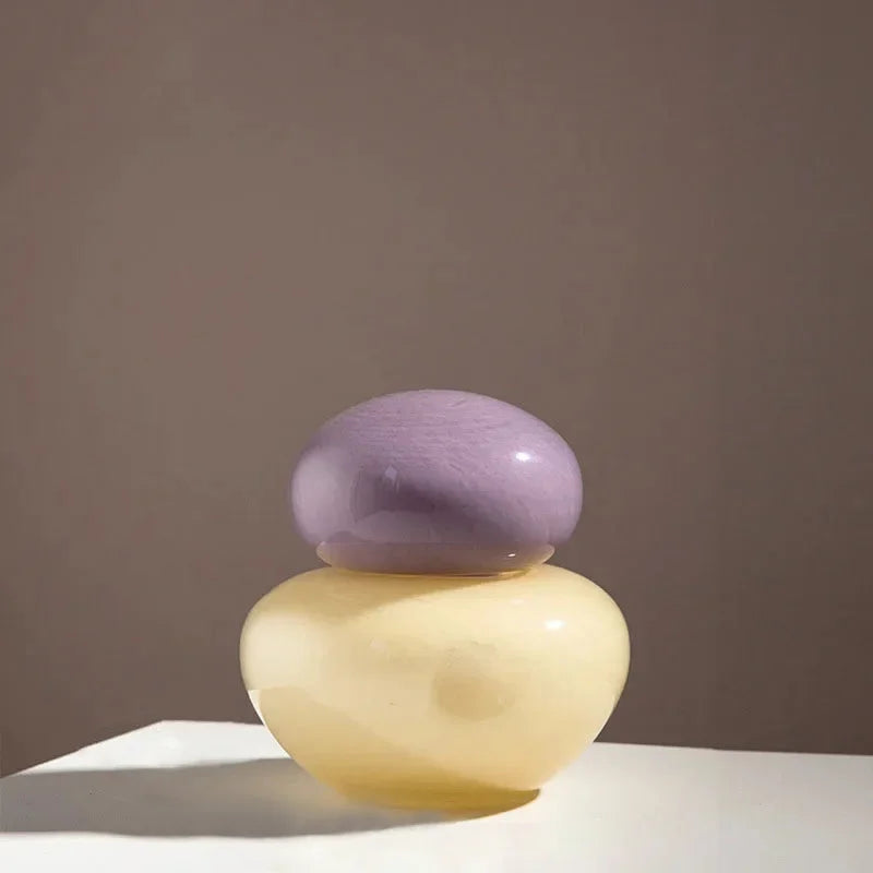Pebble Glow Glass Vase - Elegant Decorative Vase for Home, Wedding, and Party Decor - Perfect for Centerpieces, Floral Arrangements, and Gift Giving