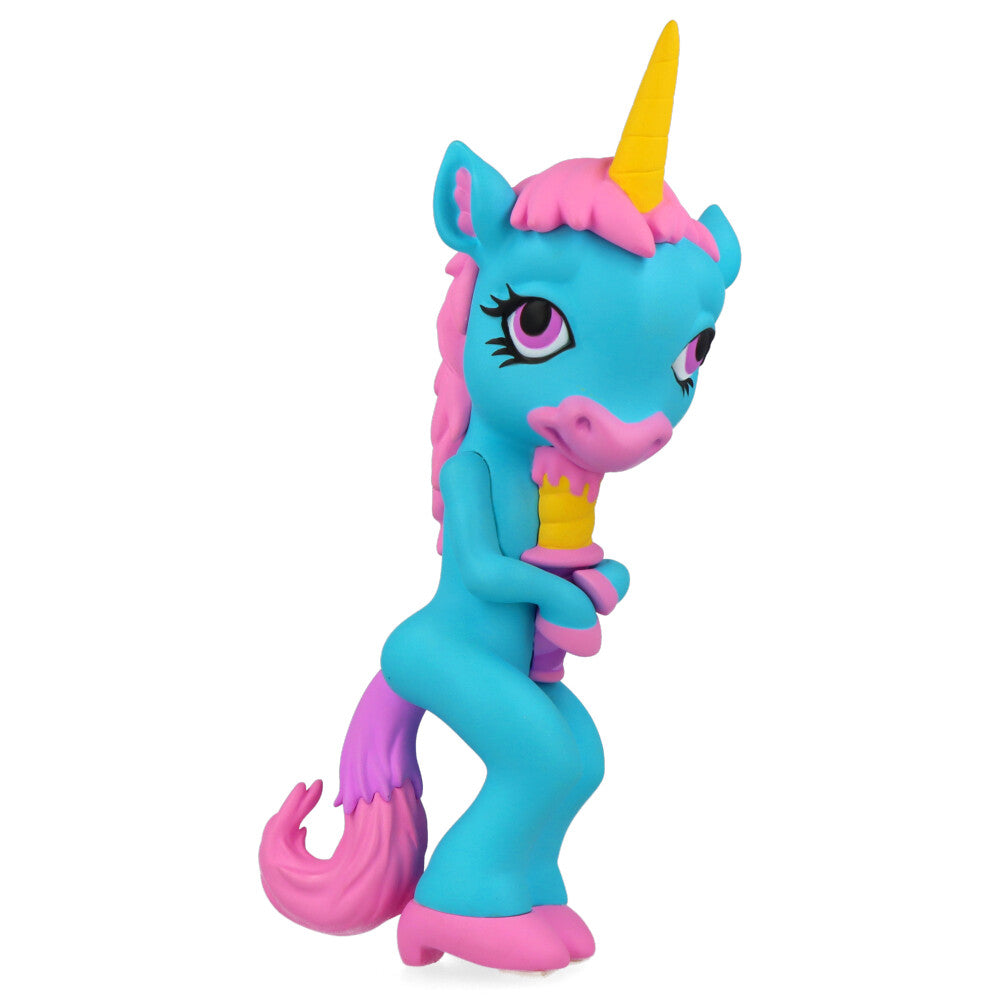 Ron English Forlorn Unicorn Blue Vinyl Art Toy - Collectible Pop Surrealism Figure for Home Decor & Art Display