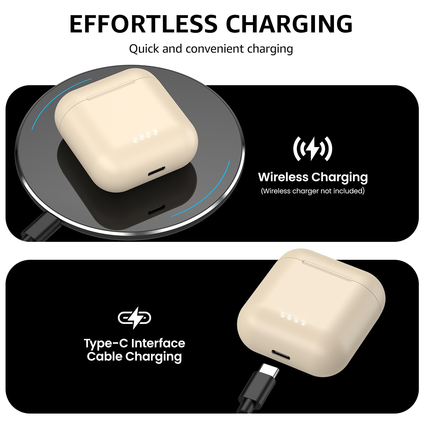 TOZO T6 Wireless Earbuds Bluetooth 5.3 Headphones - IPX8 Waterproof, 50Hrs Playtime with Wireless Charging Case, Ergonomic In-Ear Design, Customizable APP EQ - Perfect for Running, Gym Workouts & Travel