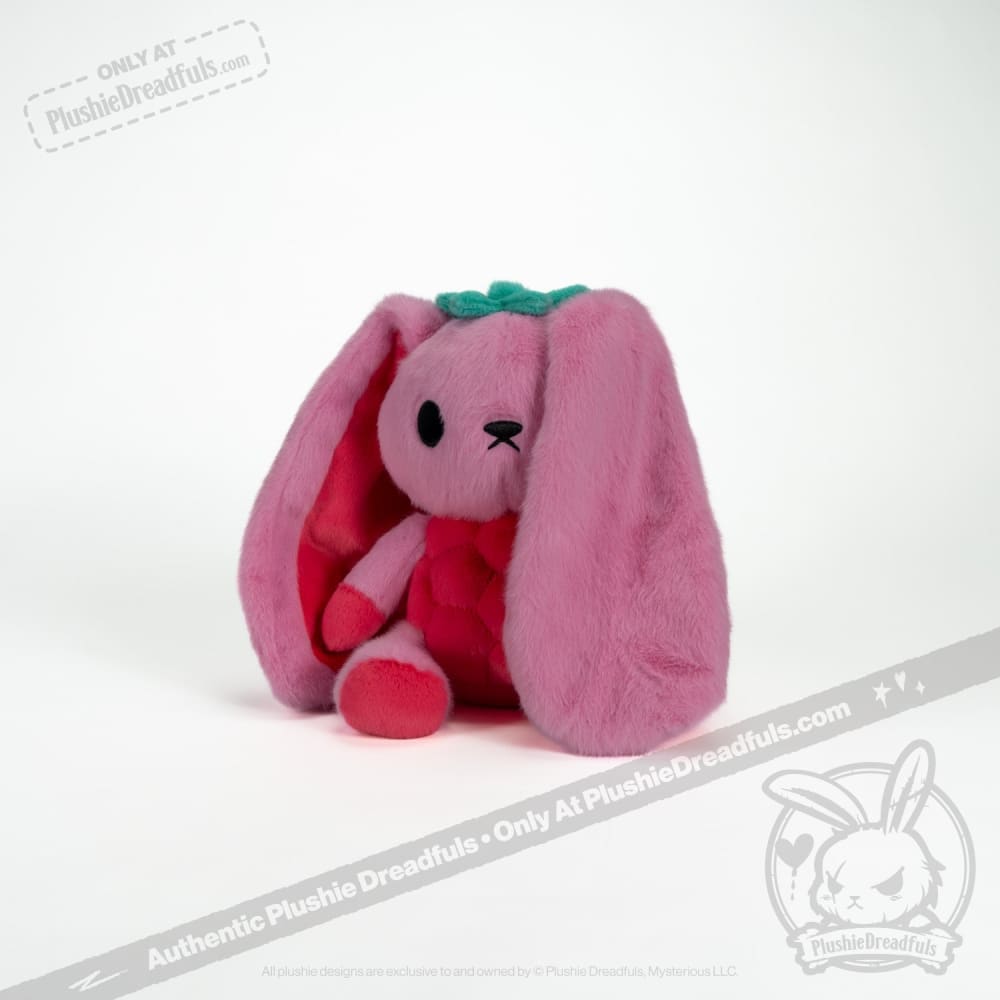 Plushie Dreadfuls Raspberry Bunny Stuffed Animal Toy - Soft Cuddly Bunny Plush for Kids, Gift & Home Decor