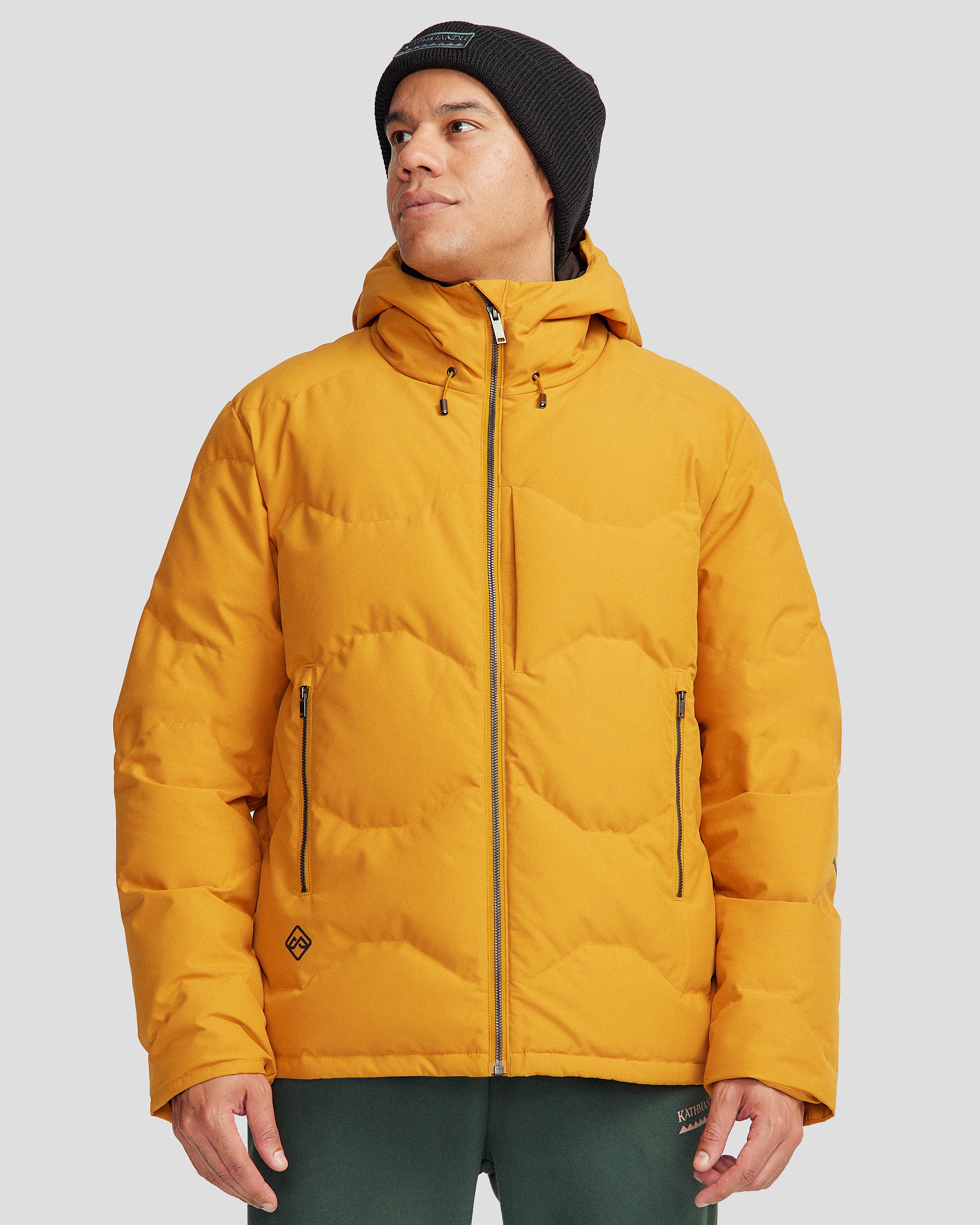 Men's Frisco X Down Hooded Jacket - Golden Oak Color | Warm Winter Coat for Outdoor Activities & Casual Wear